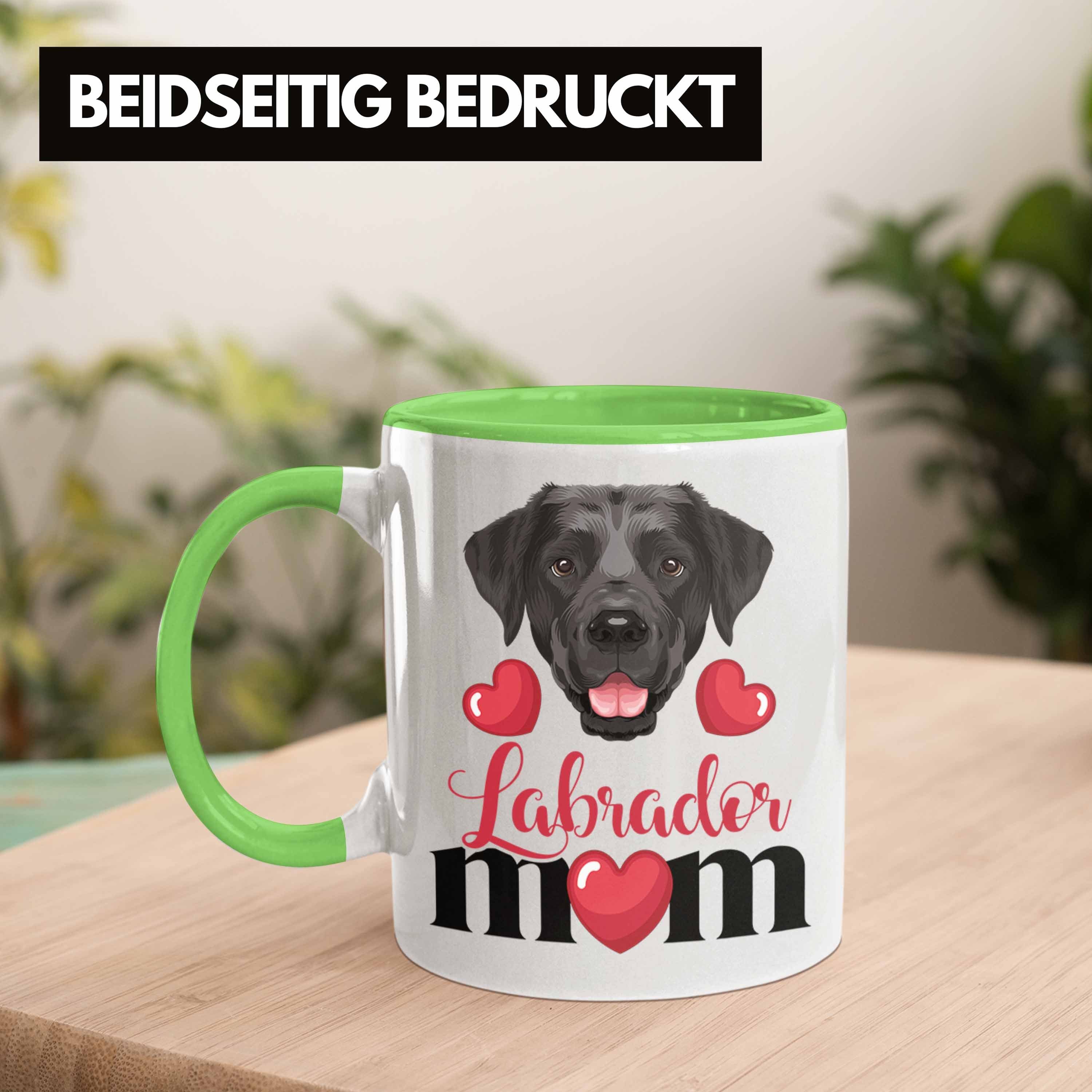 Trendation Tasse Labrador Besitzer Mom Lustiger Tasse Grün Geschenk Geschenkidee Spruch Mama