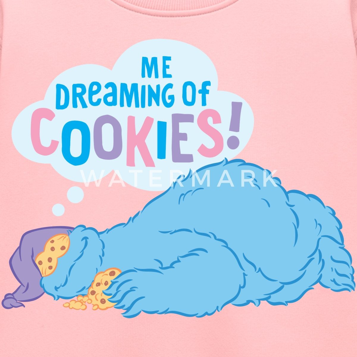 Spreadshirt Sweatshirt Sesamstraße Krümelmonster Traum über Kekse Kinder Premium Pullover (1-tlg)