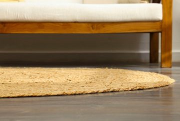 Teppich Bjarka, andas, rund, Höhe: 10 mm, meliert, 100% Jute, handgewebt, auch als Läufer & in rund erhältlich