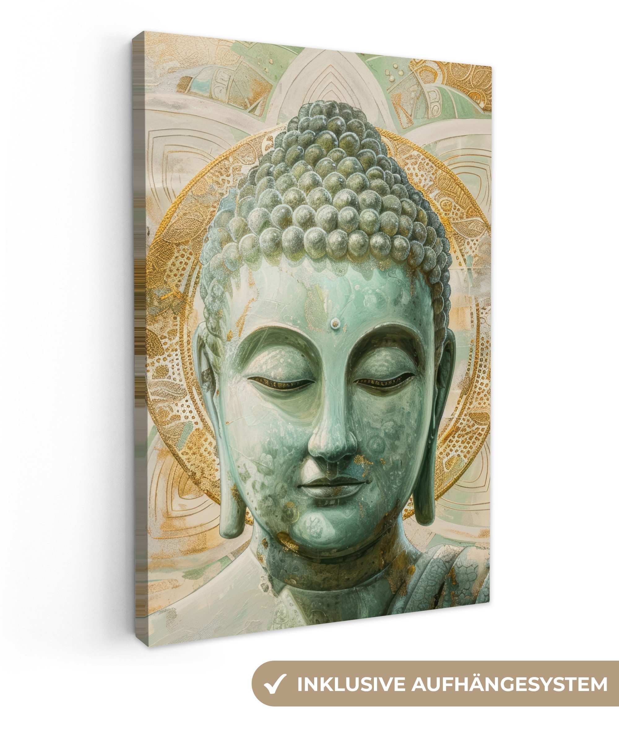 OneMillionCanvasses® Leinwandbild Buddha - Mandala - günstig online kaufen