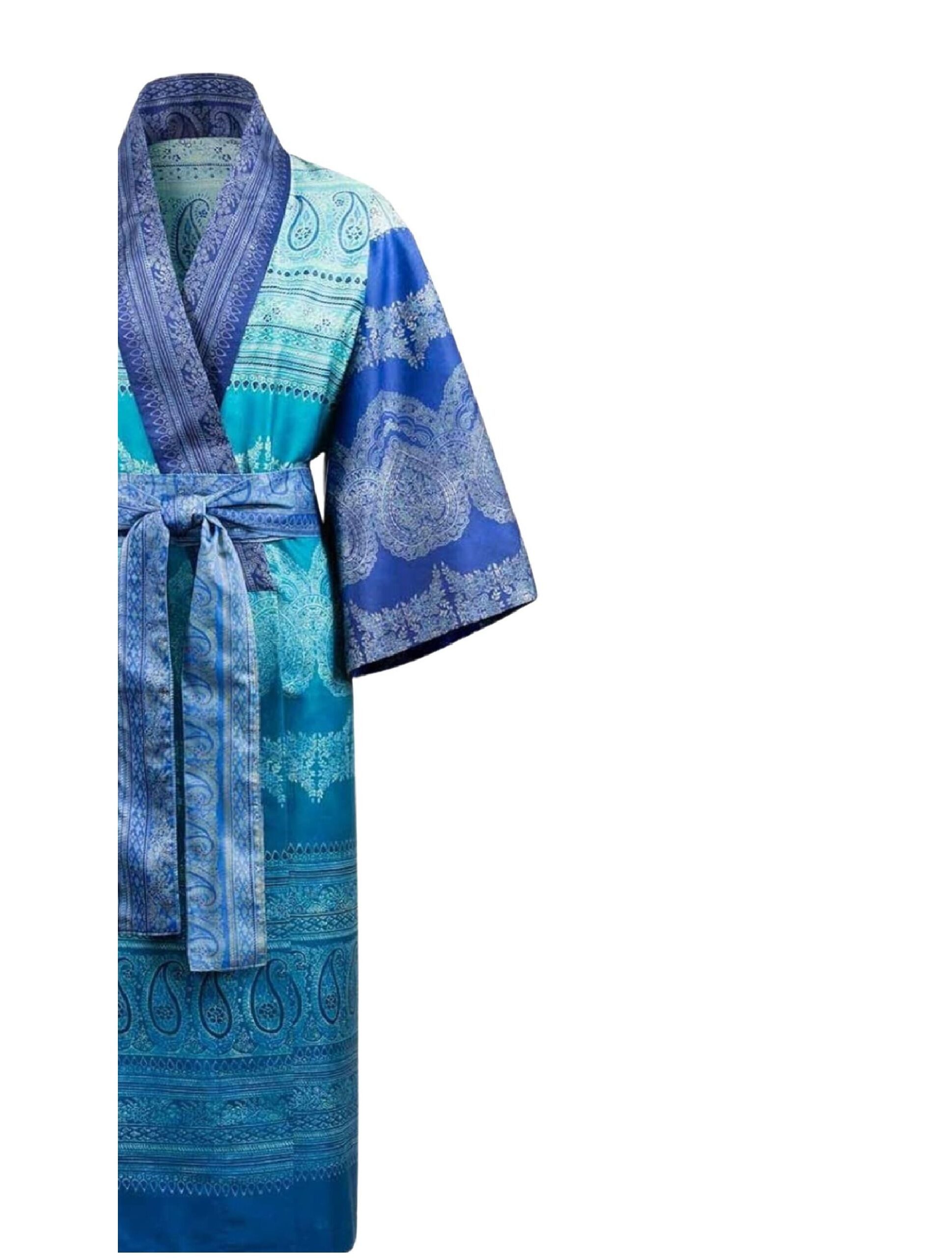 Bassetti Kimono BRUNELLESCHI, midi, Baumwolle, Gürtel, aus satinierter Baumwolle – Bild 4 von 4