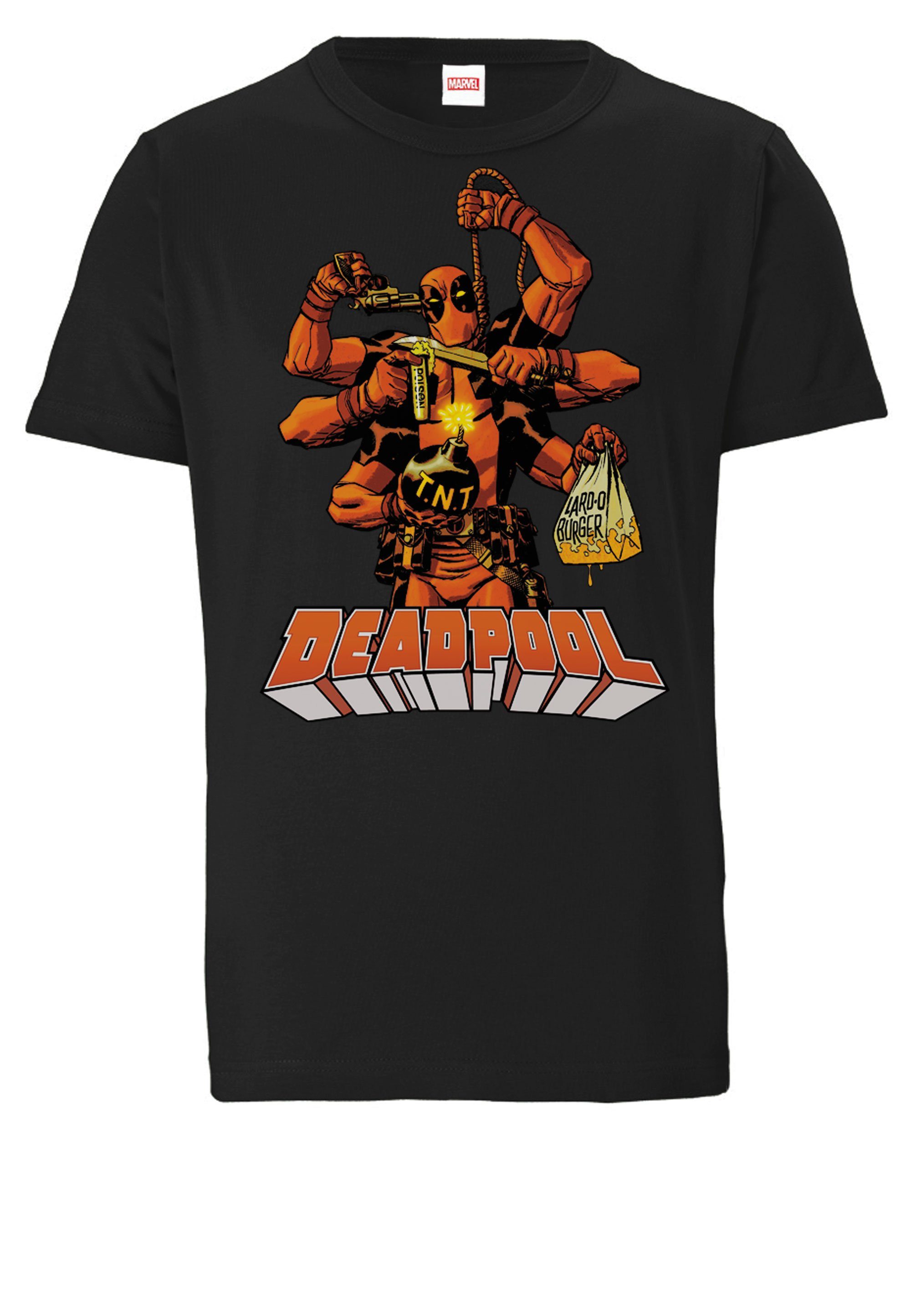 – lizenziertem Comics LOGOSHIRT T-Shirt Marvel mit Print Deadpool