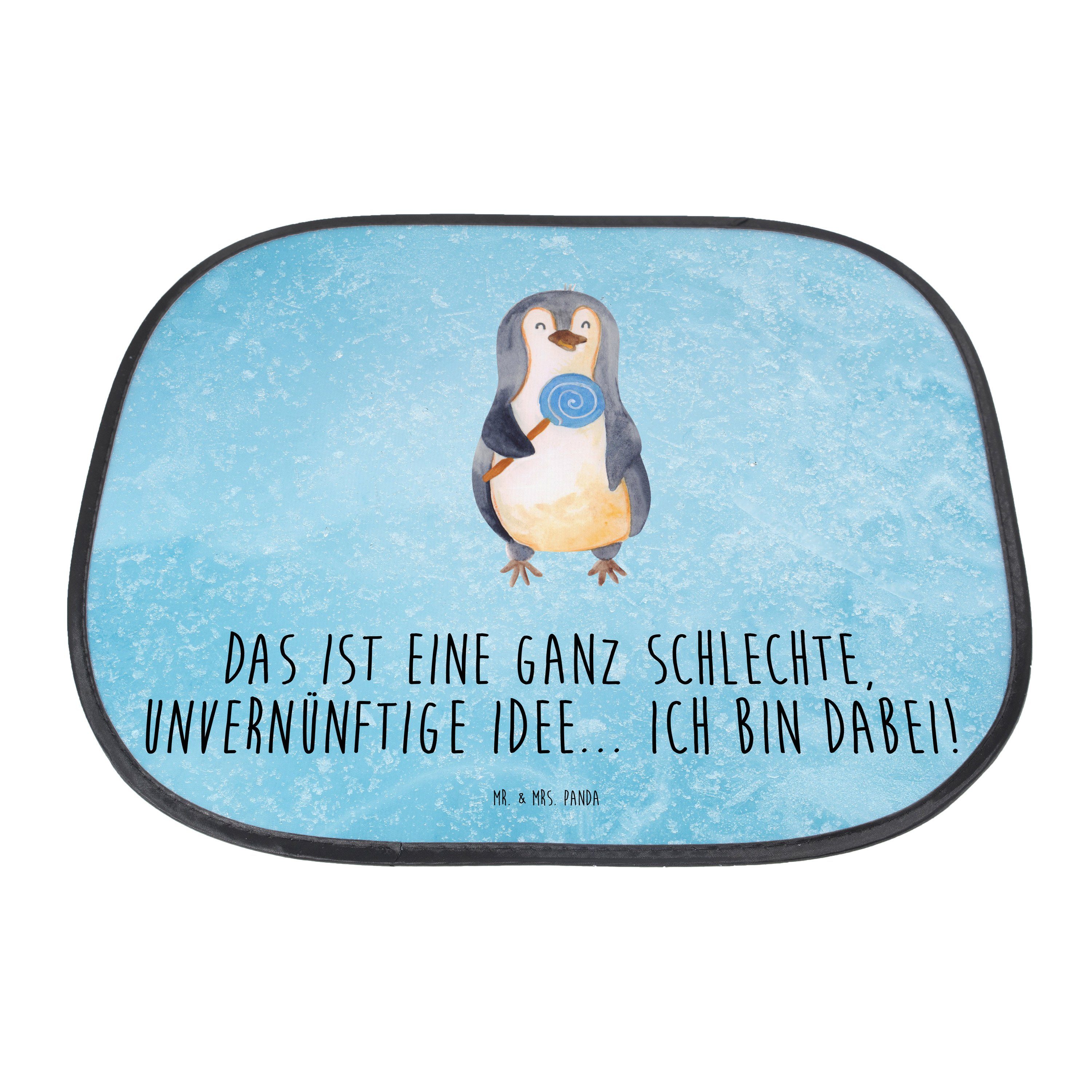 Sonnenschutz Pinguin Lolli - Eisblau Seidenmatt Mr. Geschenk, & Sonne Sonnenschutzf, Mrs. Auto, Panda, - Ganove