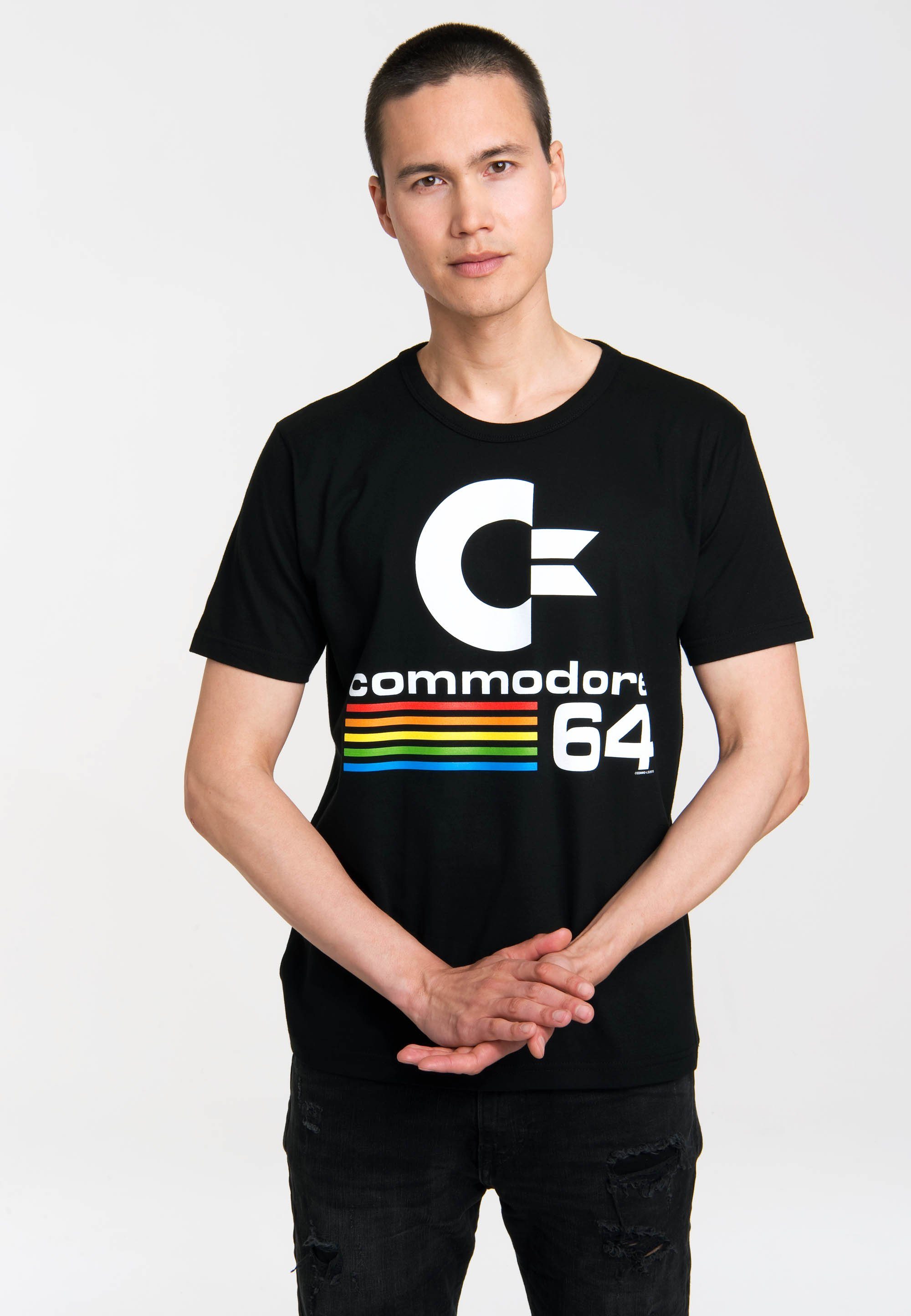 LOGOSHIRT C64-Print Logo mit T-Shirt Commodore C64