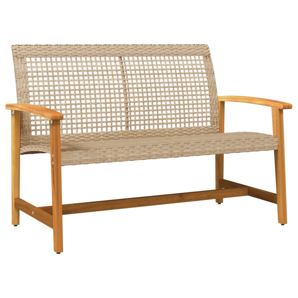 vidaXL Sofaelement Gartenbank Beige 112 cm günstig online kaufen