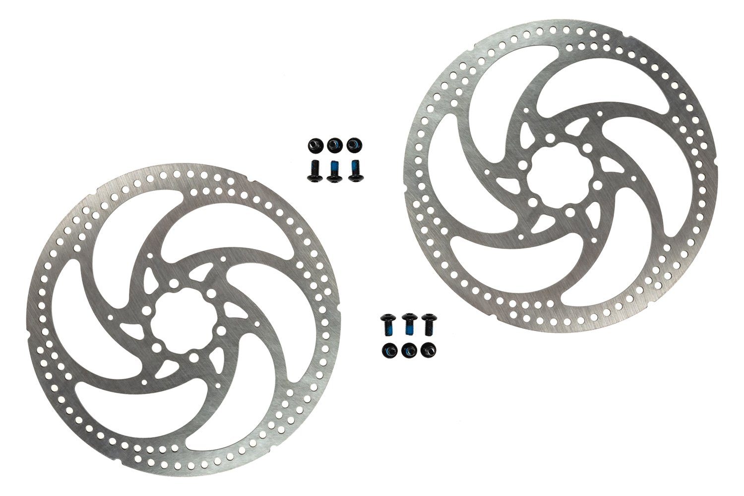 Schraub Promax 180 6 Loch mit Scheiben Scheibenbremse Fahrrad Brems Brake Sets HR mm VR Disc