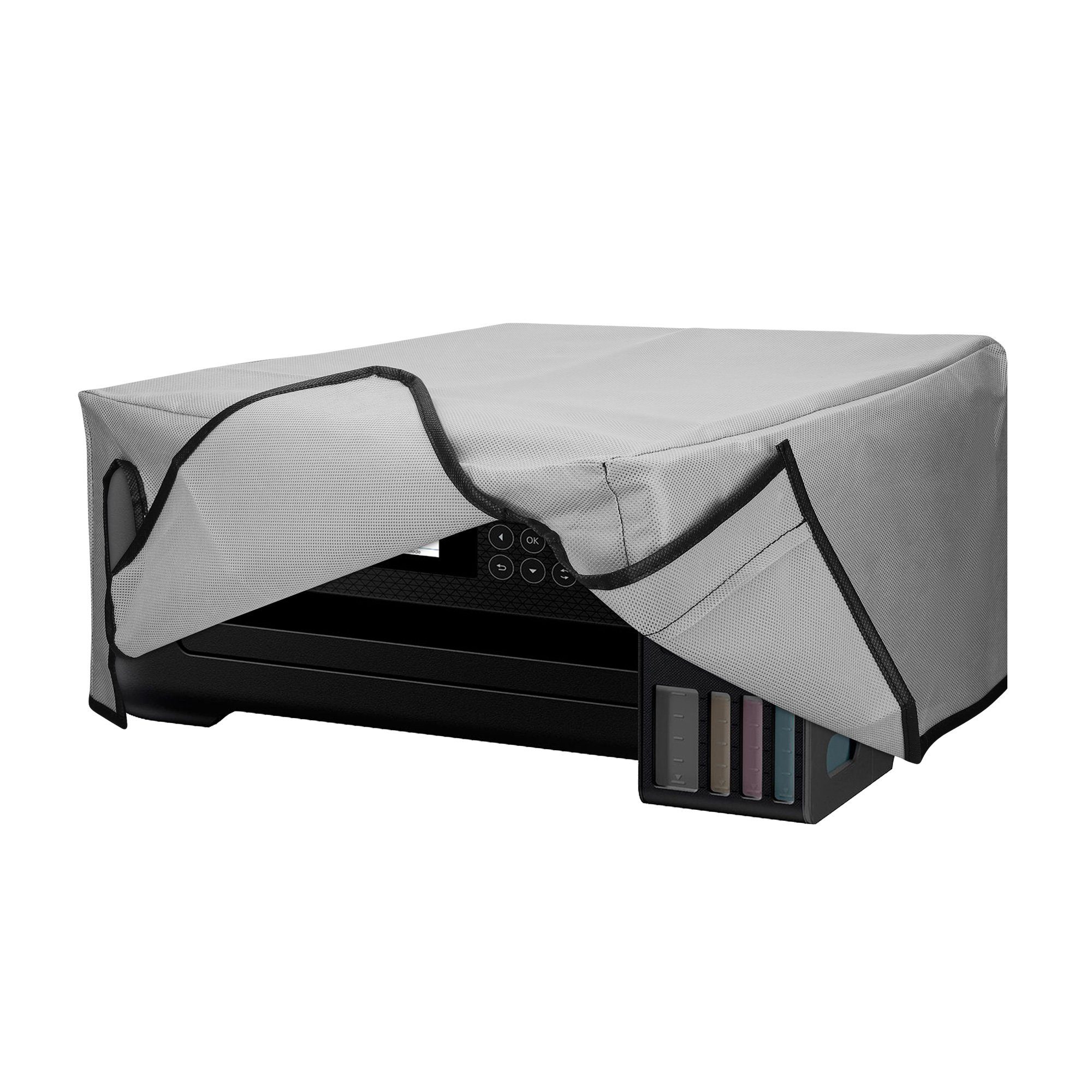 kwmobile Abdeckhaube kwmobile Cover kompatibel mit Epson EcoTank ET-2850 / EcoTank ET-2856, 1x Universal Kopfhörer Haken für In-Ear Headphones