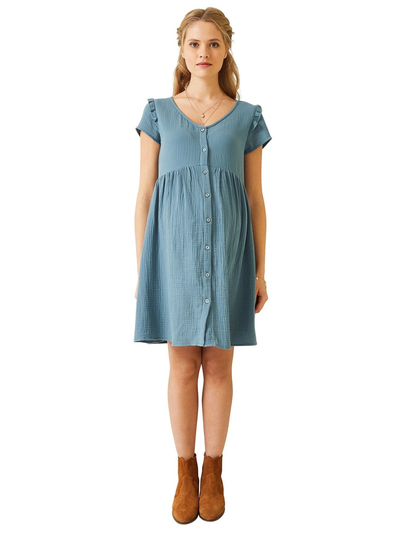Umstandskleid Musselin-Kleid, Schwangerschaft & Stillzeit