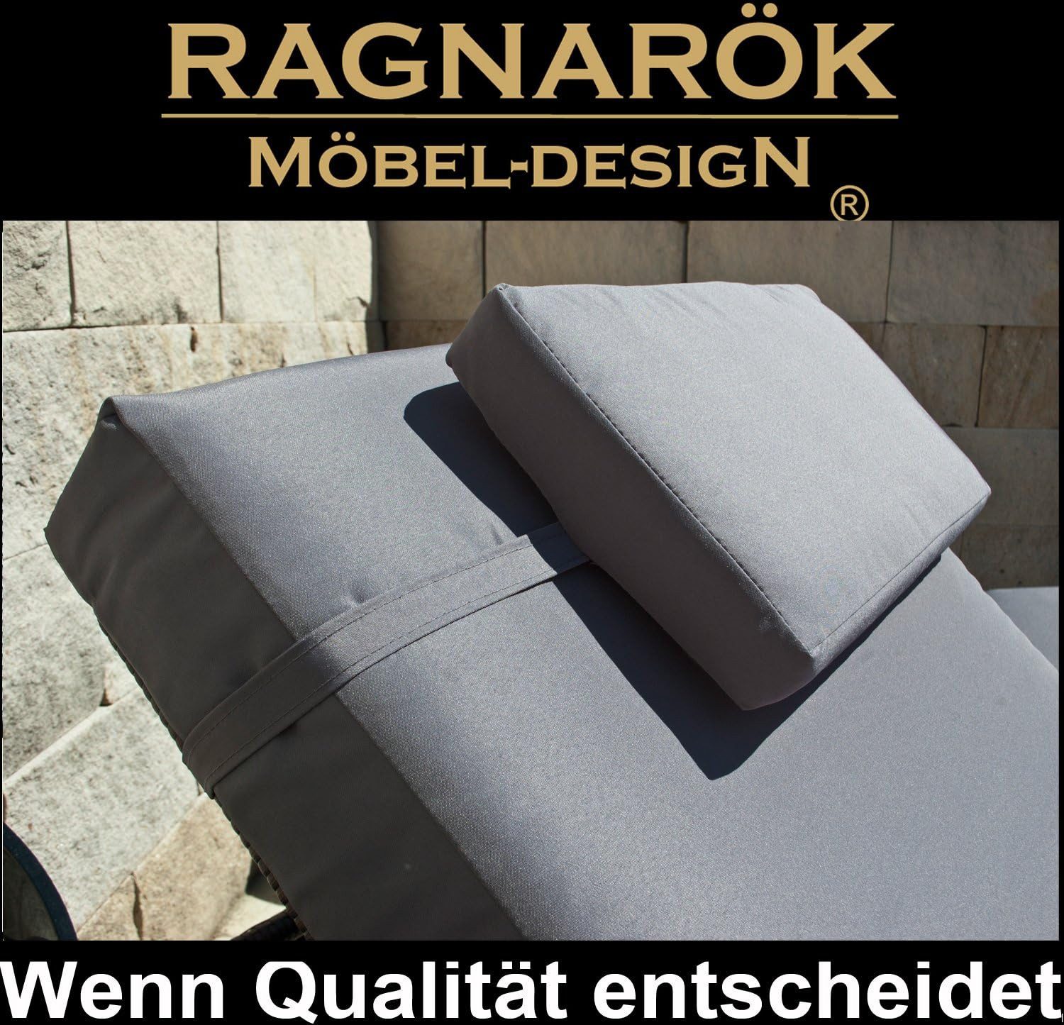 Ragnarök Möbel-Design Gartenliege Sonnenliegen Set, 3-teilig, Kopfteil in 5 günstig online kaufen