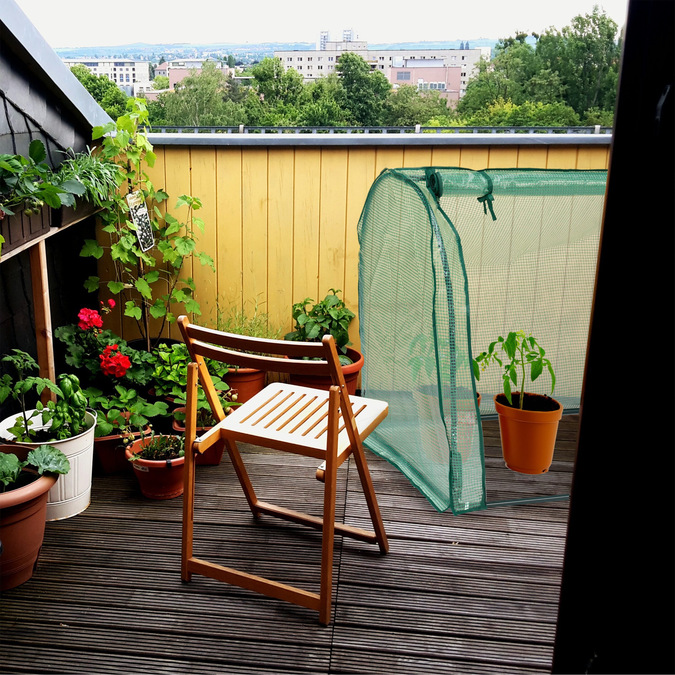 relaxdays Foliengewächshaus mit Tür