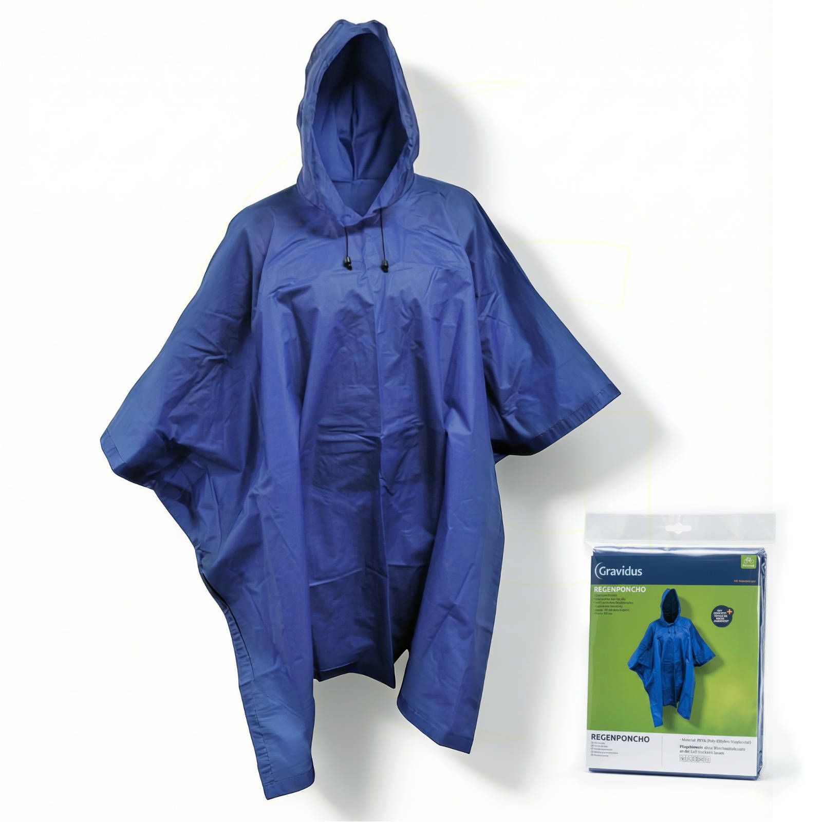 Gravidus Regenponcho Regenponcho mit Kapuze blau Unisex (1-St) günstig online kaufen