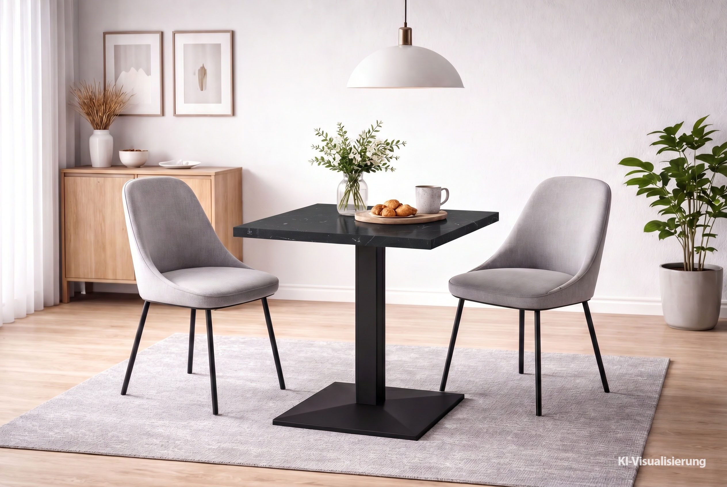 Mäusbacher Bistrotisch Big Bistro Metall, Quadrat-Säulengestell, eckige Platte BHT 70x75x70 cm