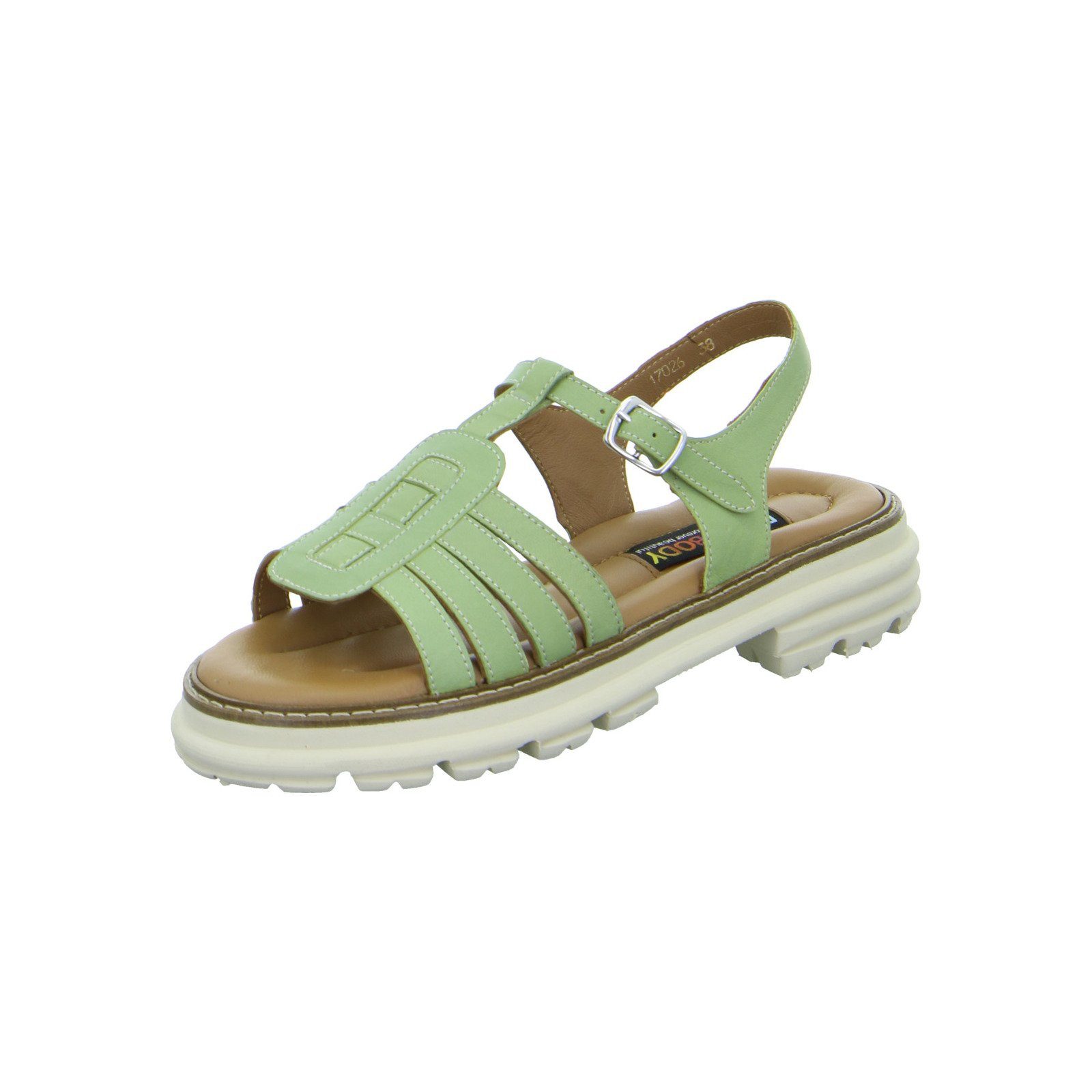 Everybody Cardamomo - Damen Schuhe Sandalette Glattleder grün