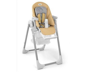 LeNoSa Hochstuhl Babystuhl ab 6 Monaten bis 3 Jahre • abnehmbare Ablage • 5-Punkt-Sicherheitsgurte Beige