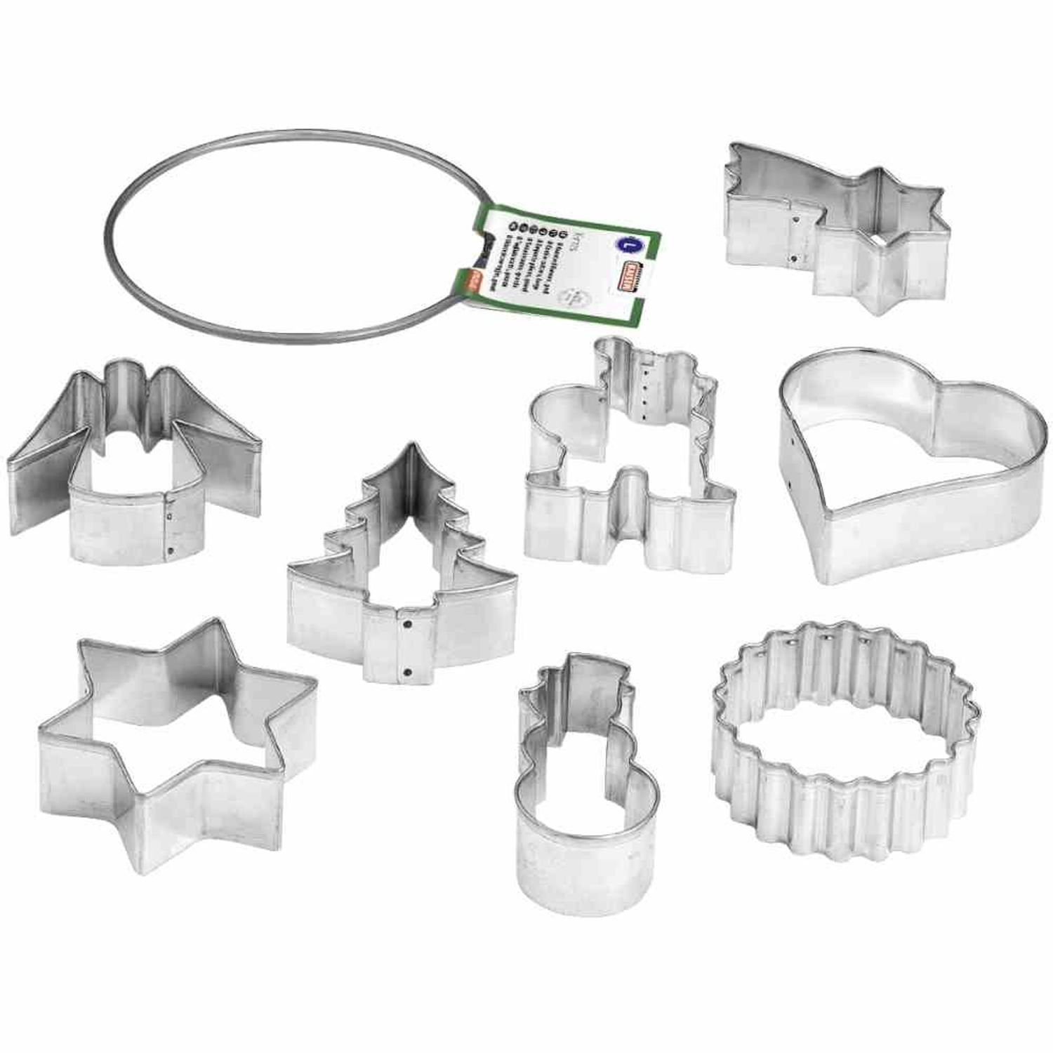 Kaiser Формы для выпечки Ausstechform Ausstechform groß 8er mit Aufbewahrungsring, Weißblech