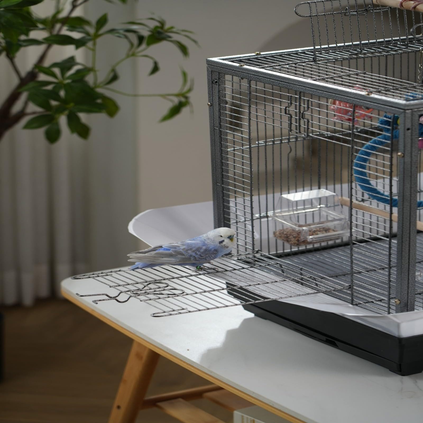 GarveeMore Vogelkäfig 24Zoll Vogelkäfig Sittichkäfig mit herausziehbarer Schublade und Griff, für Papageien,Nymphensittiche,Wellensittiche,Finken,Unzertrennliche