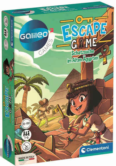 Clementoni® Spiel, Detektivspiel Galileo, Escape Game Schatzsuche im Alten Ägypten, Made in Europe; FSC® - schützt Wald - weltweit