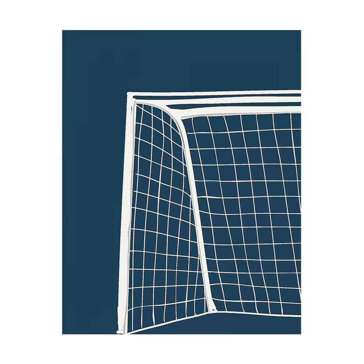 TPFLiving Kunstdruck (OHNE RAHMEN) Poster - Leinwand - Wandbild, Cartoon-Fußballtrikot, Fußballfeld-Leinwandgemälde (Leinwandbild XXL), Farben: Blau, Schwarz, Weiß, Grün, Grau -Größe: 30x40cm