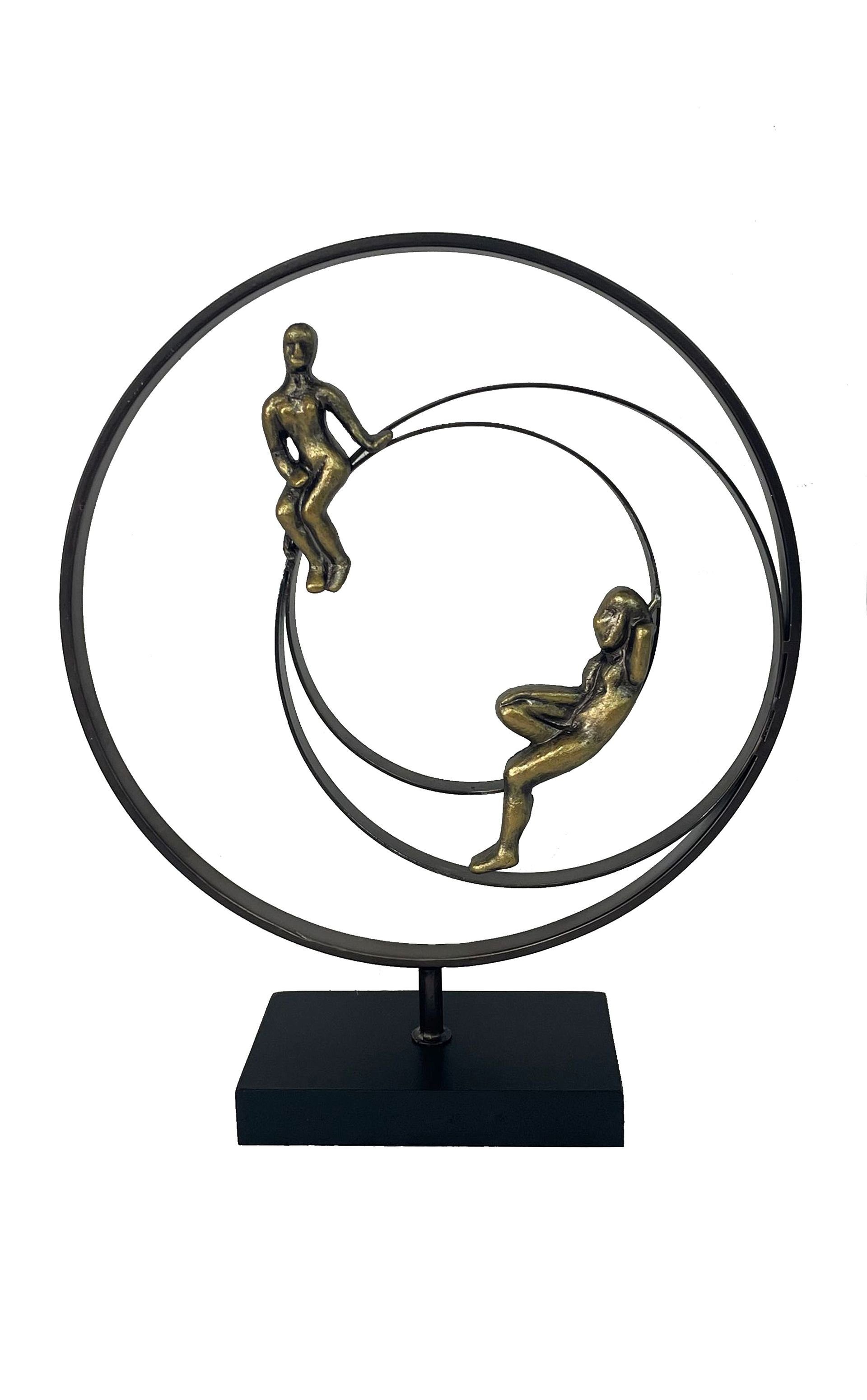 Skulptur Metallstatue Together oder Zen