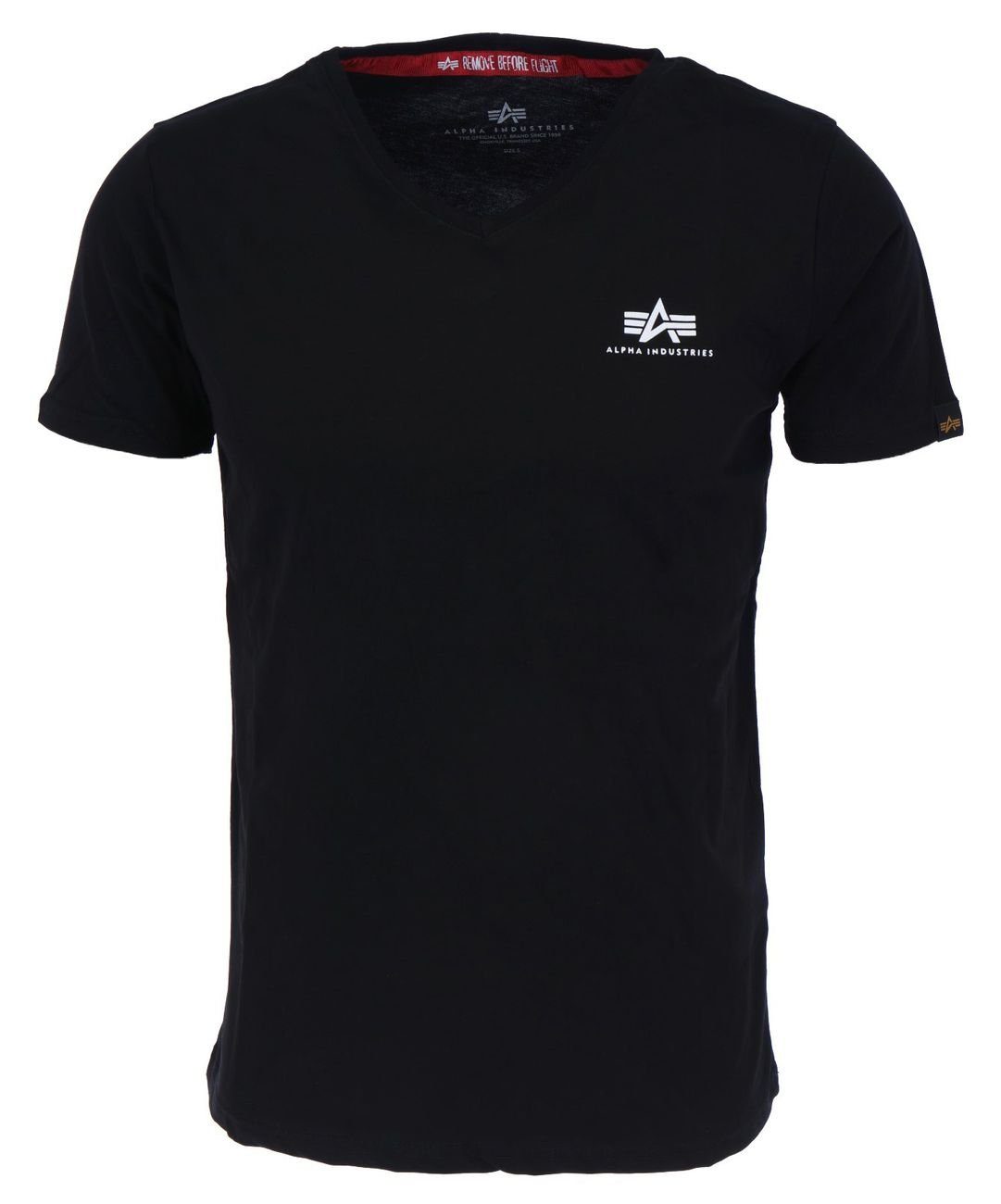 Alpha Industries T-Shirt Basic V-Neck T Small Logo (1-tlg)