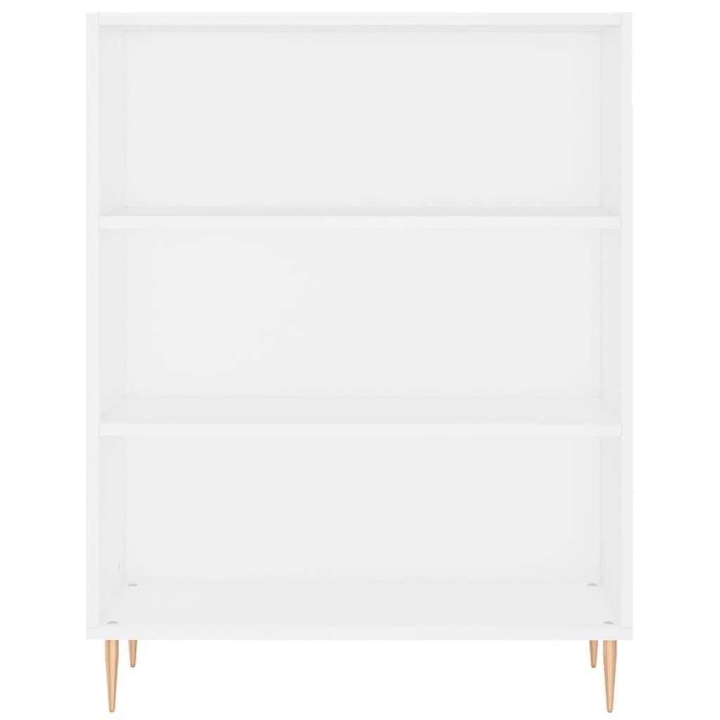 furnicato 69,5x32,5x90 cm Bücherregal Weiß Holzwerkstoff