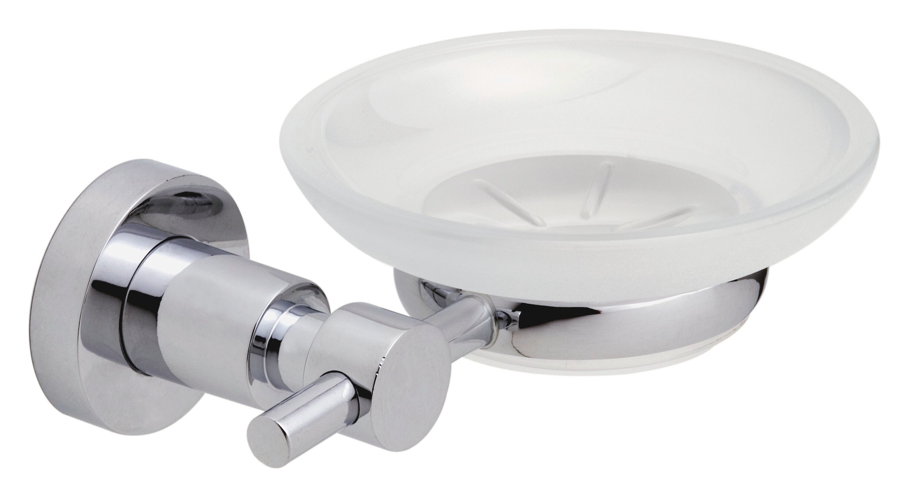 tesa Дозаторы мыла 1x tesa LOXX Seifenablage, (Komplett-Set, 2-tlg), chrom-weiß 11,2 cm : 14 cm : 5 cm