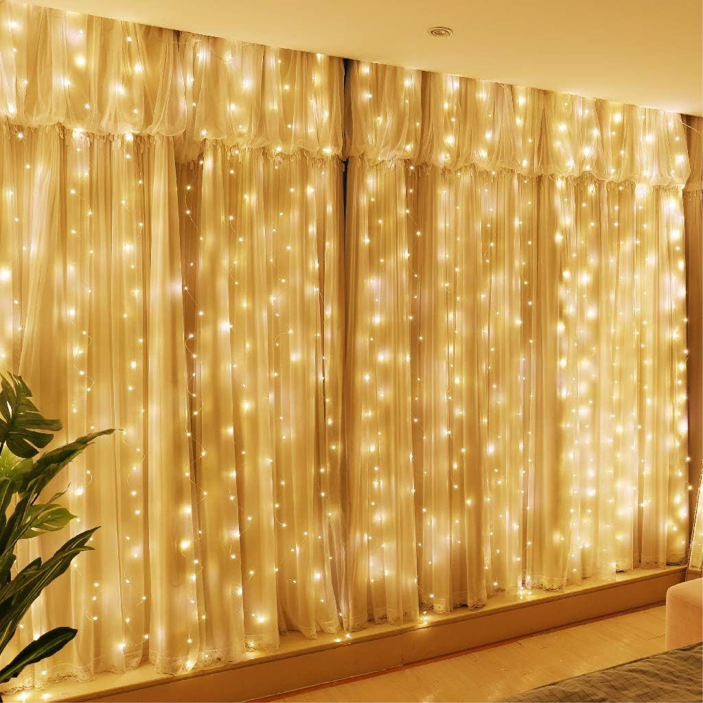 Qualra LED-Lichtervorhang 2Mx2M 192LEDs Lichtervorhang Innen günstig online kaufen