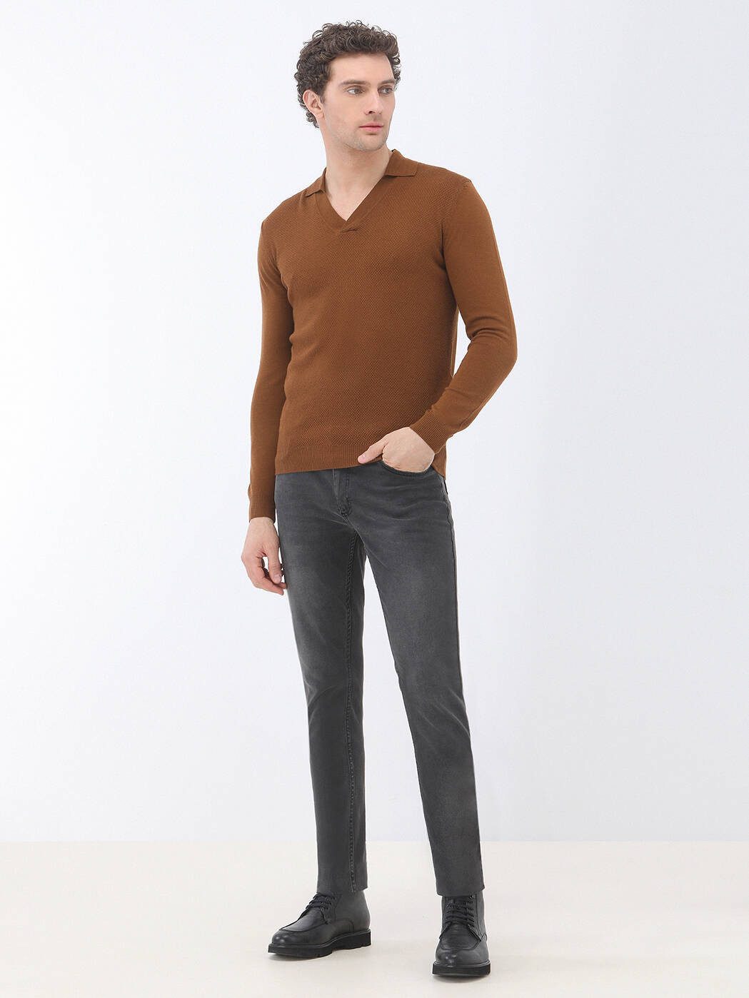 KİP Steppweste Rollkragenpullover aus Wollmischung