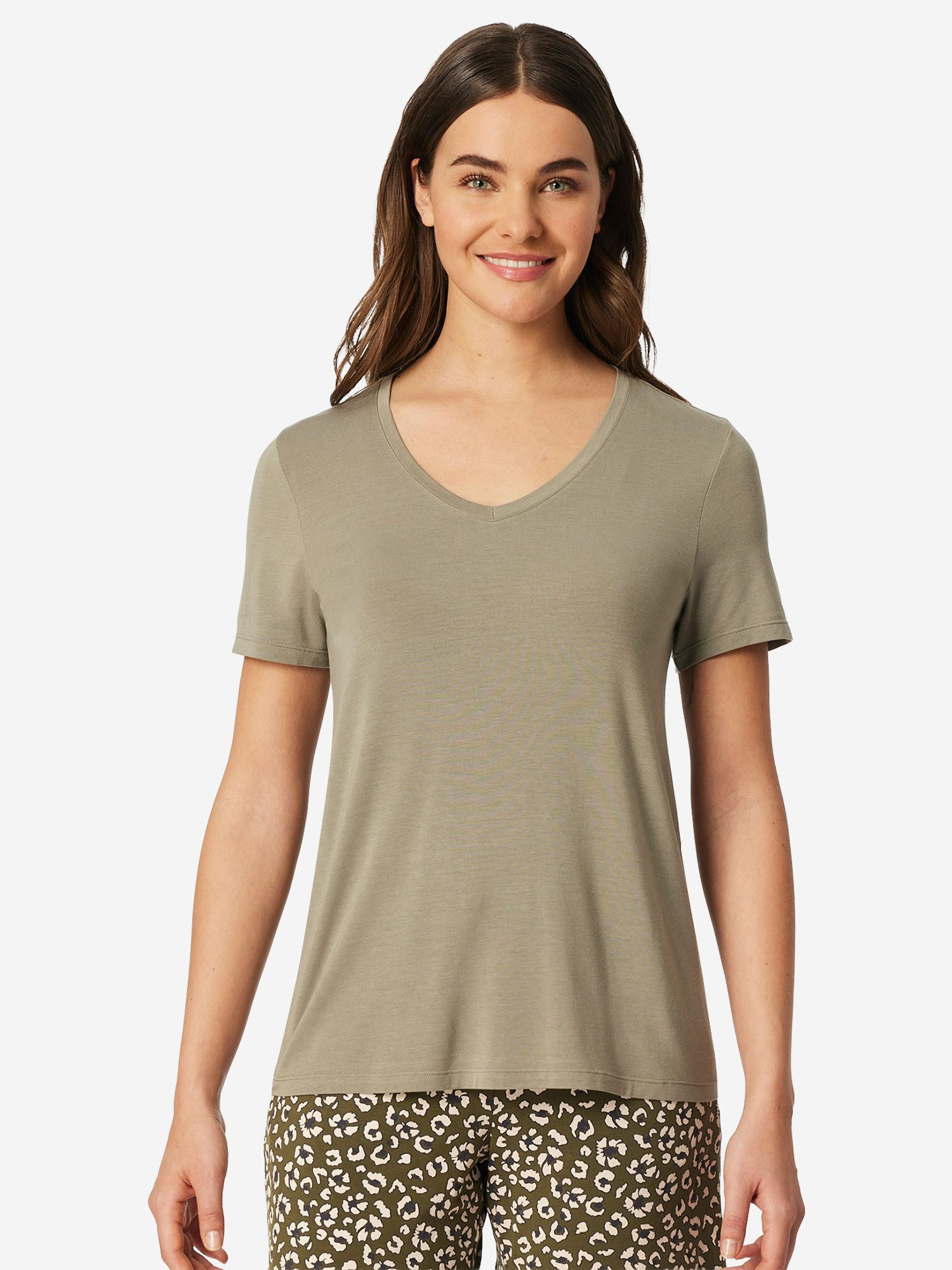Schiesser Pyjamaoberteil Mix Relax Schlafshirt, Pyjama Shirt, Nachtshirt