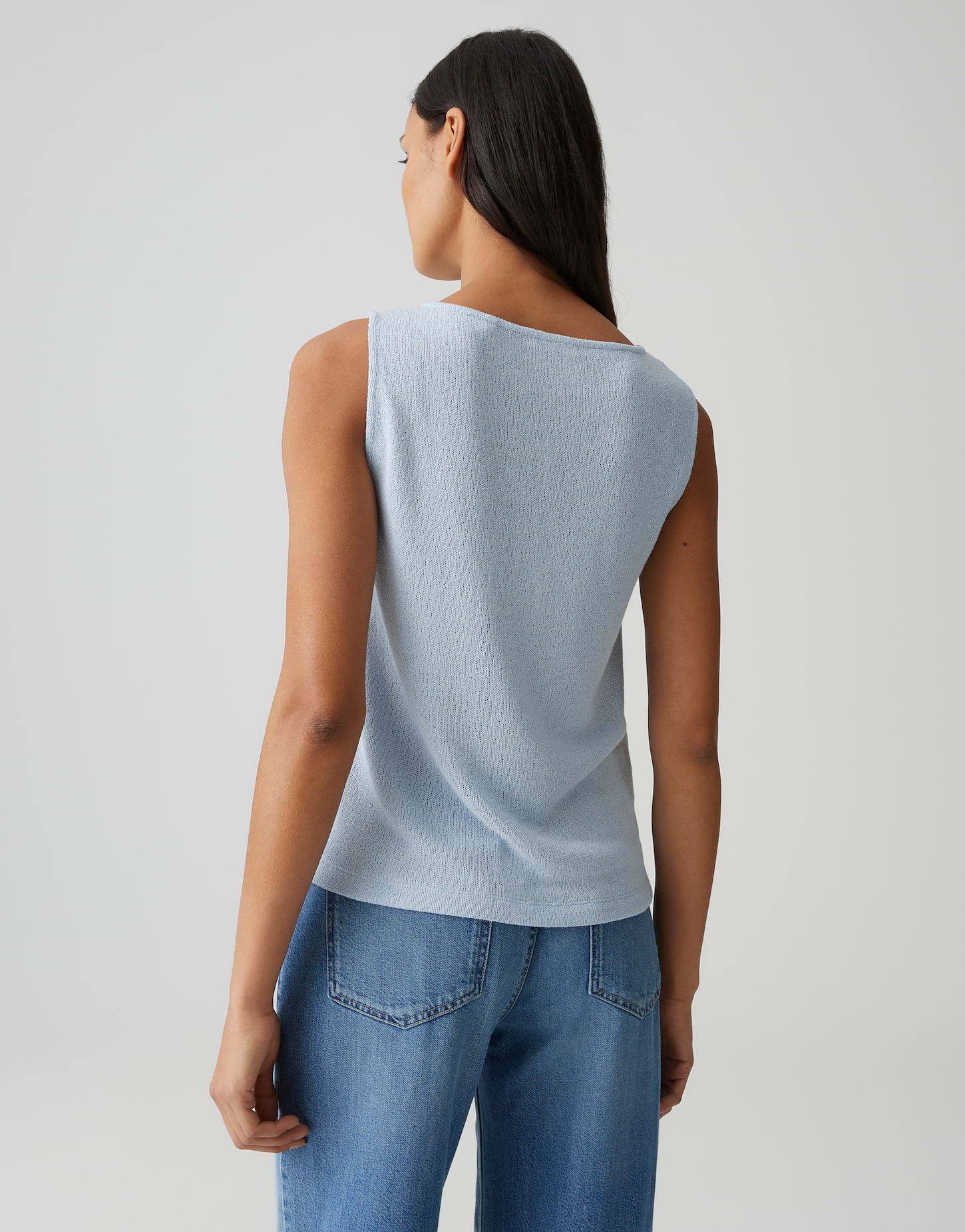 OPUS Shirttop ILONKI Loose in edler Strickoptik ärmellos und mit Rundhalsausschnitt – Bild 3 von 5
