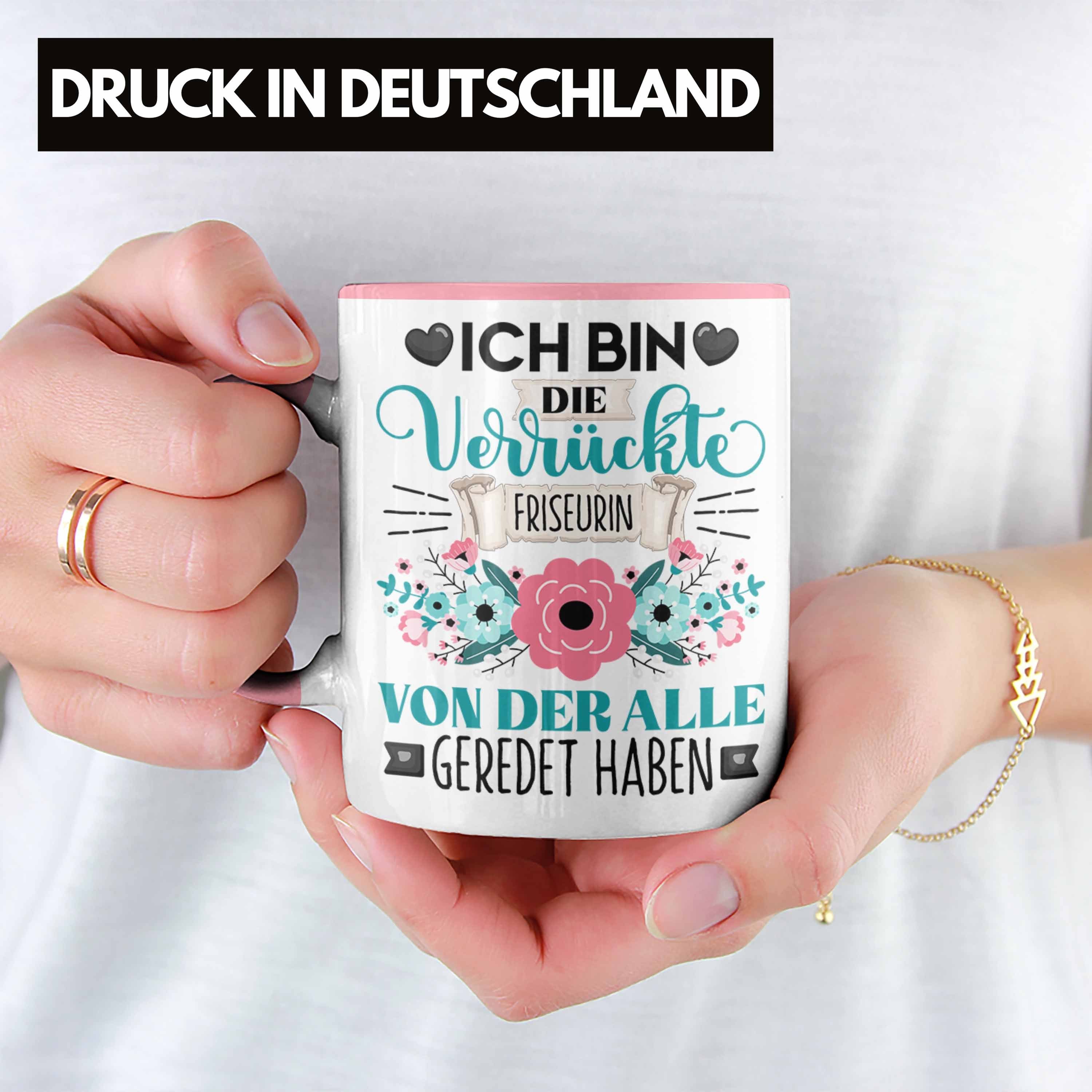 Spruch Trendation Geschenkidee Verr Tasse Tasse Geschenk Die Ich Friseurin Rosa Bin Lustiger