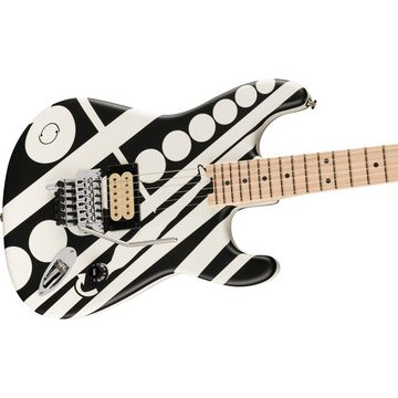 EVH E-Gitarre, Striped Series Circles White and Black - E-Gitarre