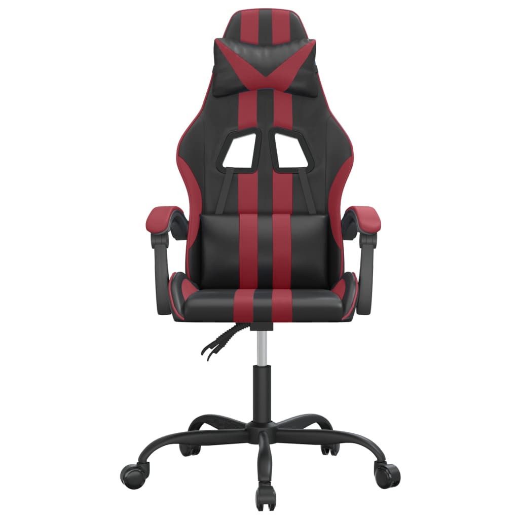 vidaXL Gaming-Stuhl Gaming-Stuhl Schwarz und Weinrot Kunstleder (1 St)