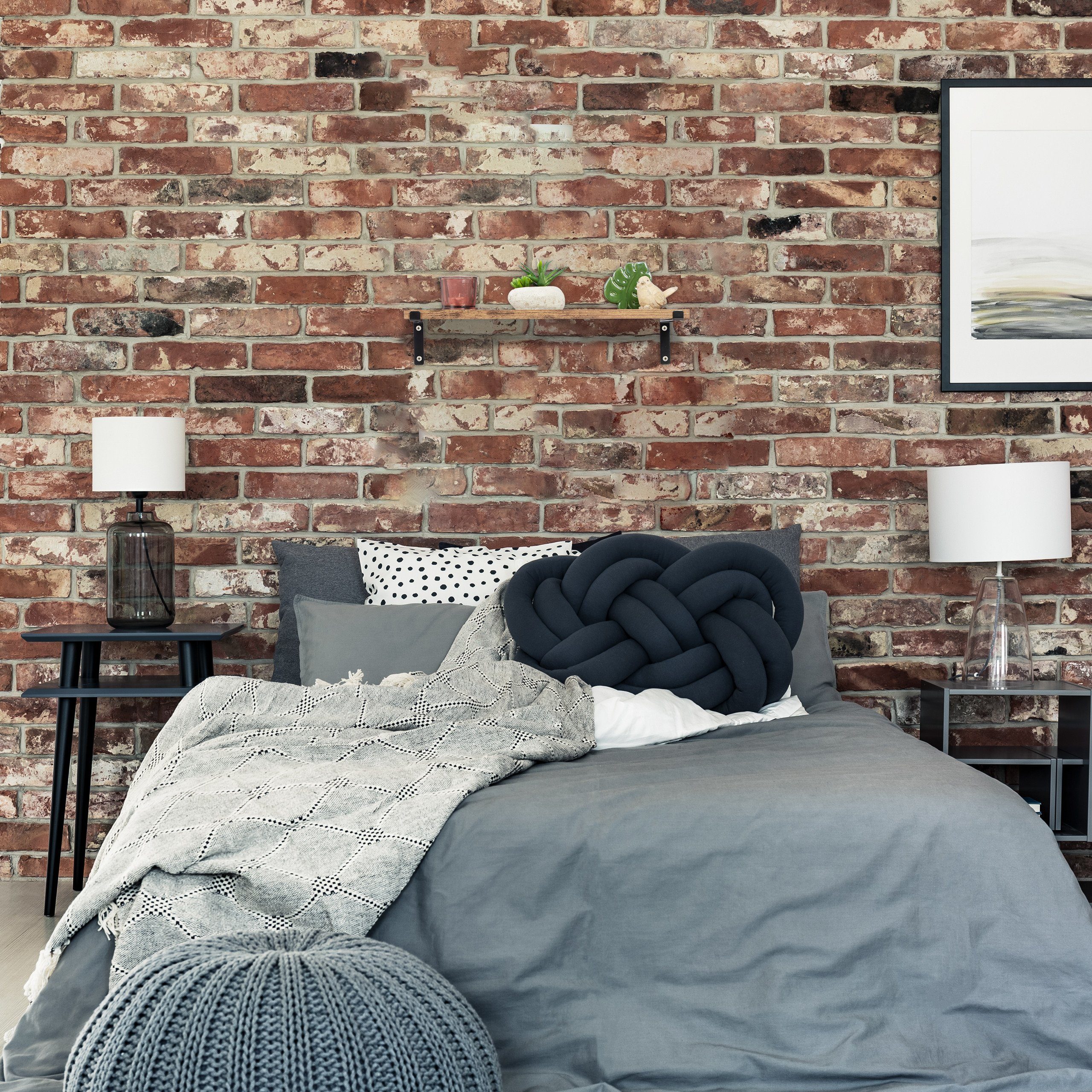 relaxdays Wandregal industrial im 2er Set