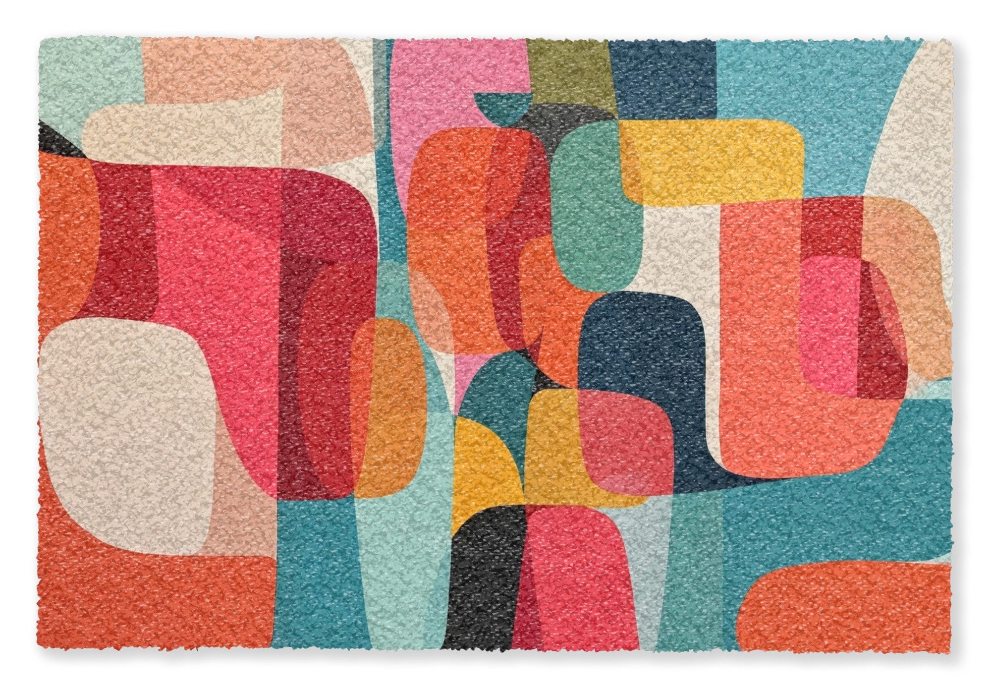 MuchoWow Fußmatte Formen - Bunt - Abstrakt - Flugzeuge, Rechteckig, innen Schmutzfangmatte, Tür, Schmutzfänger Flur, Teppich 60x40 cm