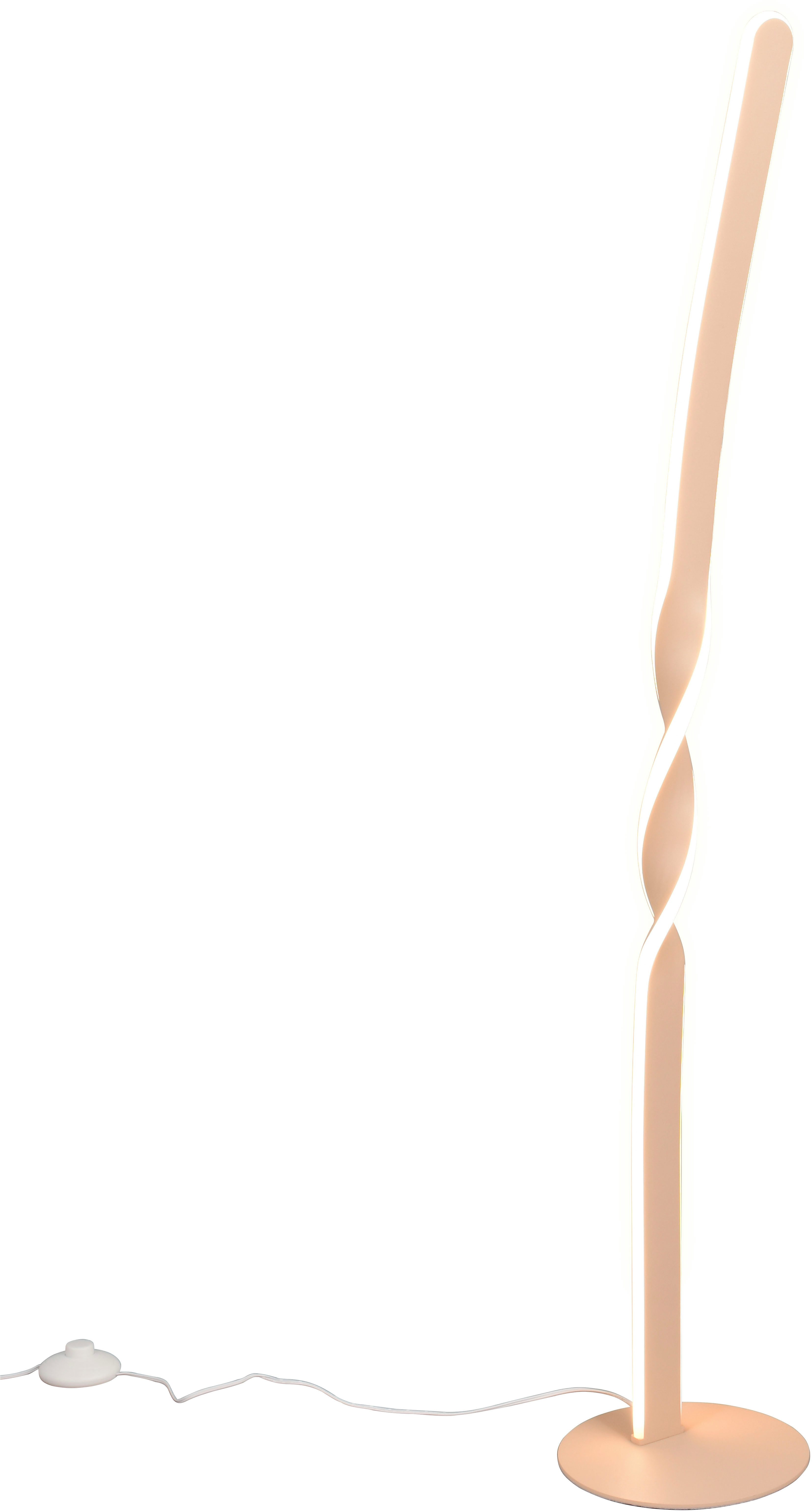 Reality Leuchten LED Stehlampe GINKO, LED Stehleuchte mit 19W 2060 Lumen 3000K warmweiß, Ein-/Ausschalter, LED fest integriert, Warmweiß, Stehlampe mit Fußschalter + 180cm Kabel, Höhe 110 cm Ø 20cm