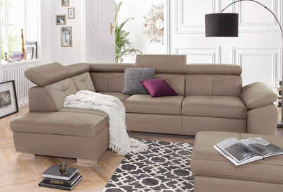 exxpo - sofa fashion Ecksofa Spring, L-Form, wahlweise mit Bettfunktion und Bettklasten