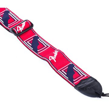 Fender Gitarrengurt, Monogrammed Strap Red/White/Blue - Gitarrengurt