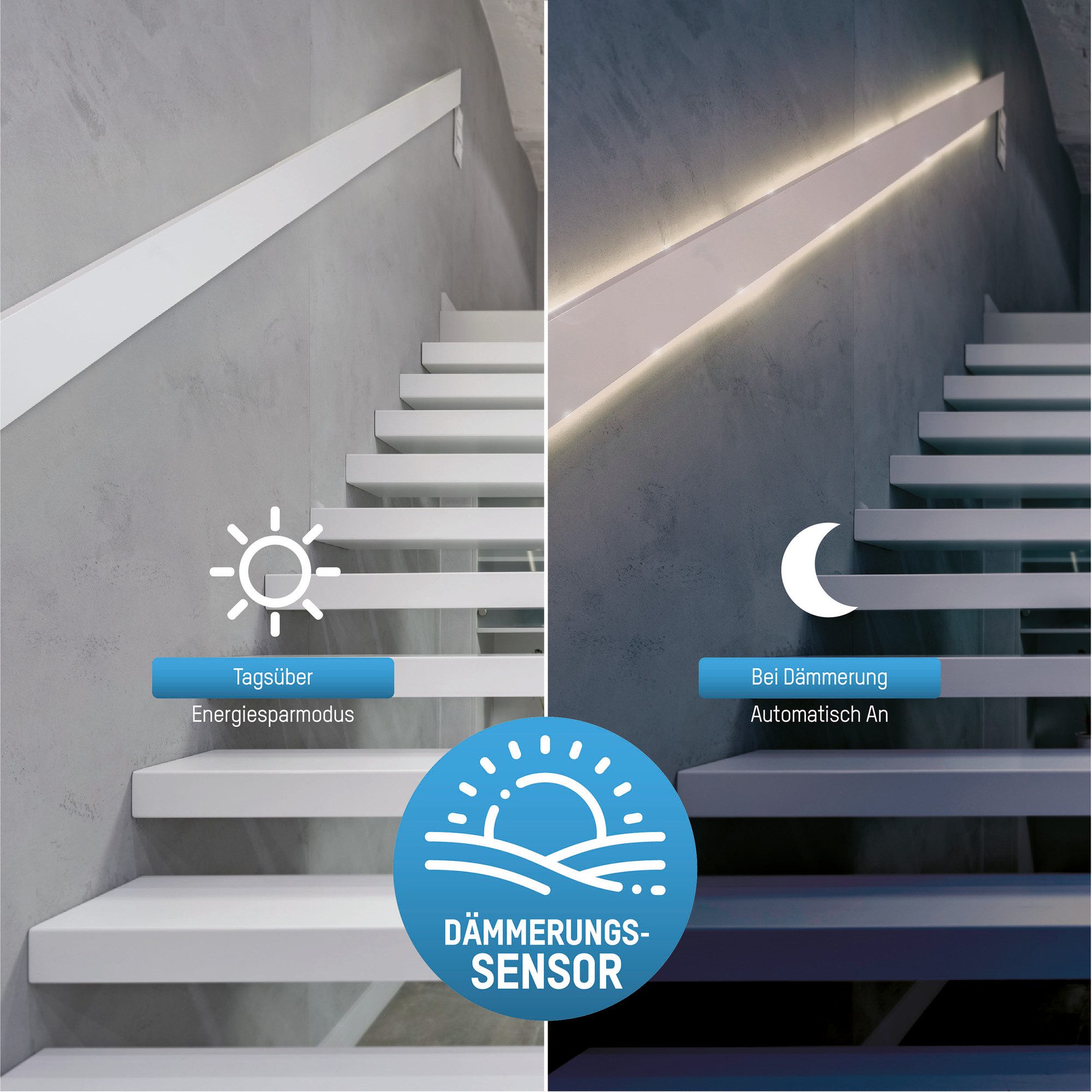 ANSMANN AG LED Dekolicht LED-Band mit Bewegungssensor, Tag- und Nachtsensor, selbstklebend
