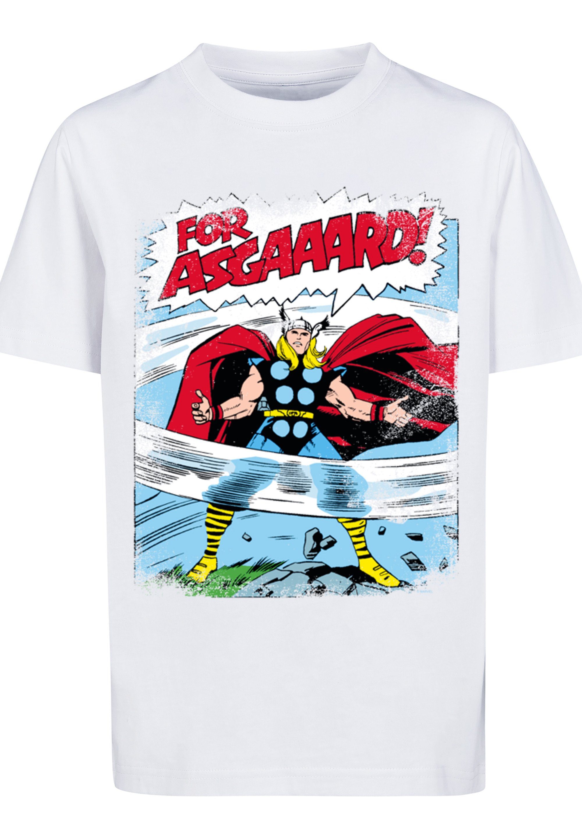 Thor with F4NT4STIC Marvel Kurzarmshirt Kinder Basic Asgard white Tee Kids (1-tlg)