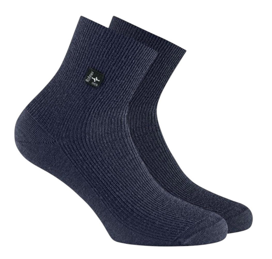 Rohner Socks Socken Tagessocke SupeR WO Quarter dunkelmarine - 1 Paar