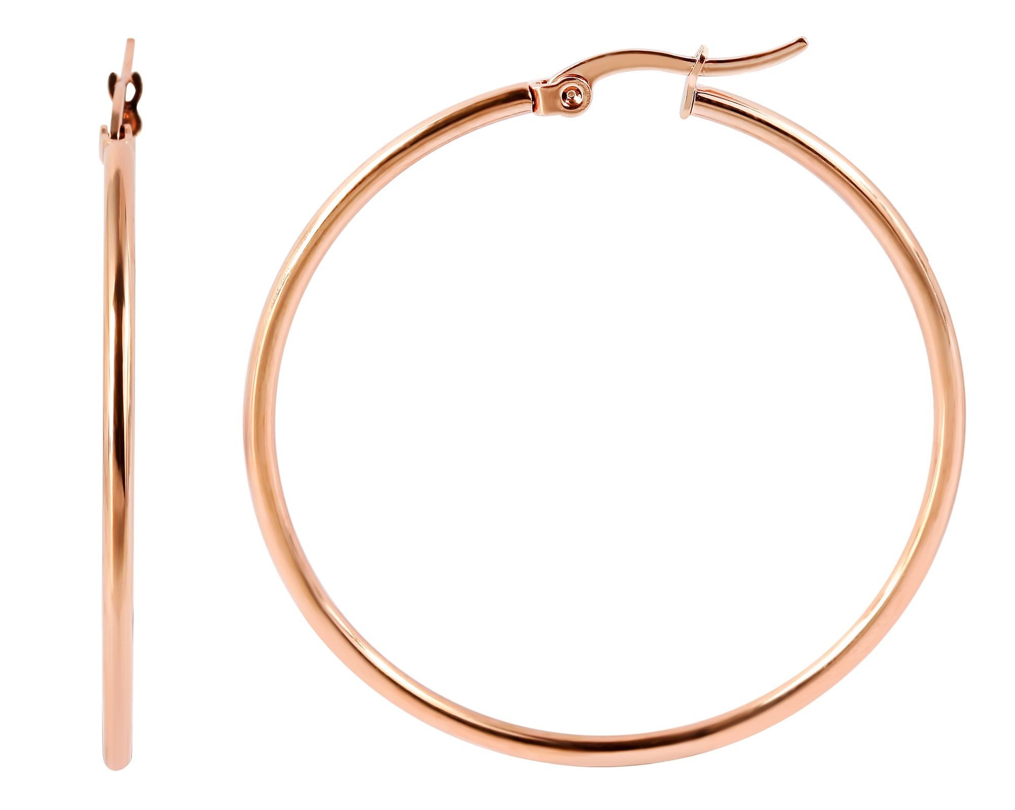 AKZENT Ohrring-Set Saranja Creolen Ohrringe Edelstahl roségold Damen wasser günstig online kaufen