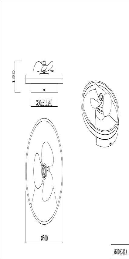 Deckenleuchte fest LED Leuchte/ Warmweiß, TRIO Ventilator Fernbedienung., LED Ventilator, mit Ventilatorfunktion, Leuchten schaltbar Timerfunktion, getrennt integriert, Borgholm,