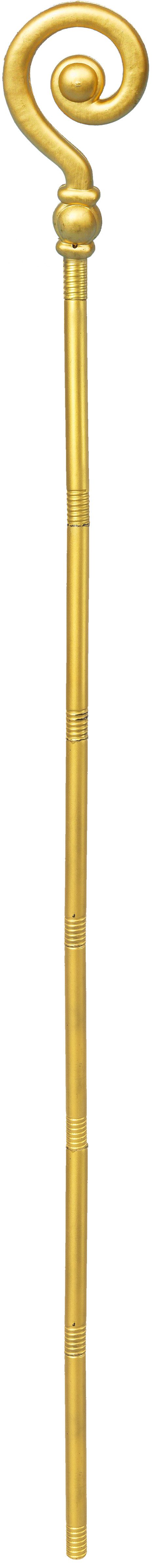 Orlob Kostüm XXL Bischofsstab Nikolausstab Santa Stab 190 cm Weihnachten Gold, 190 cm Hoch