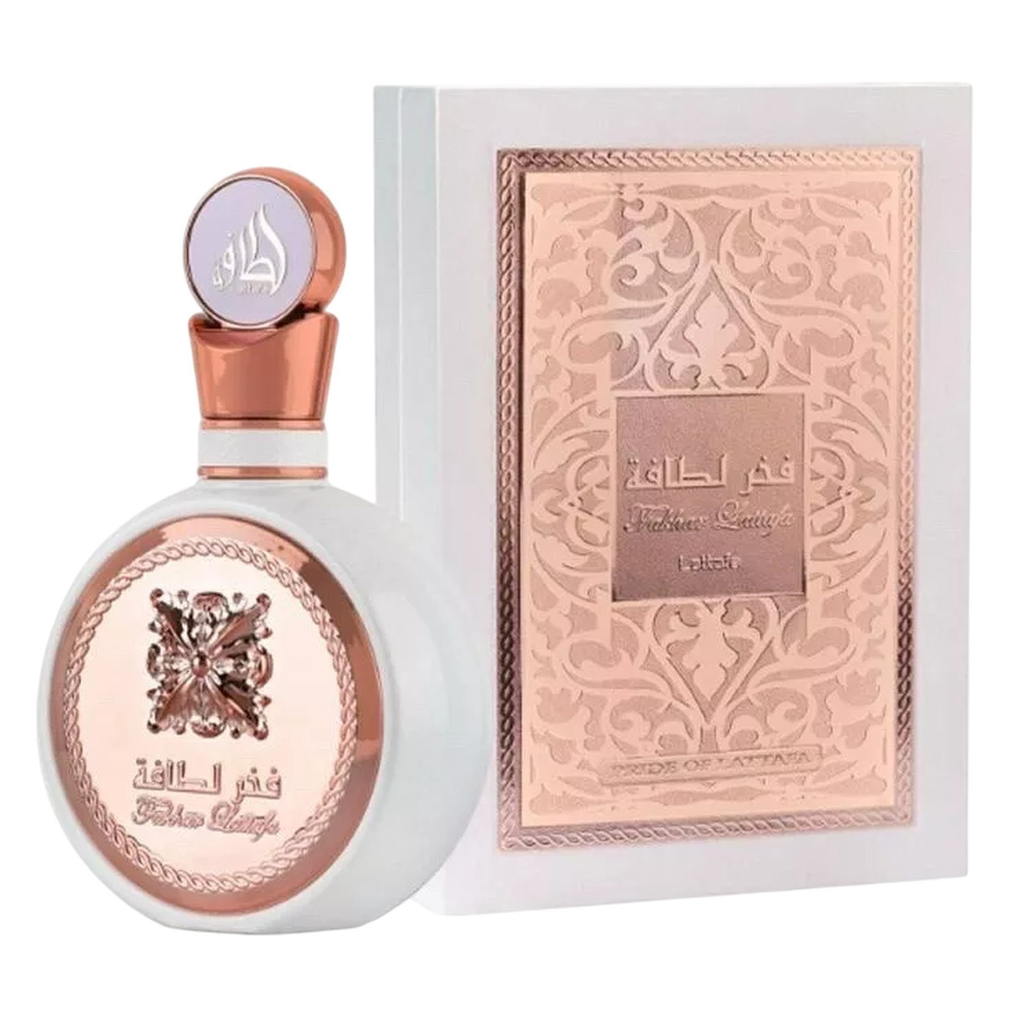 Lattafa Duft-Set Pride Fakhar Rose Eau de Parfum (EDP) Damen Spray, Fruchtig-blumiger Duft mit Granatapfel, Jasmin, Rose und Vanille