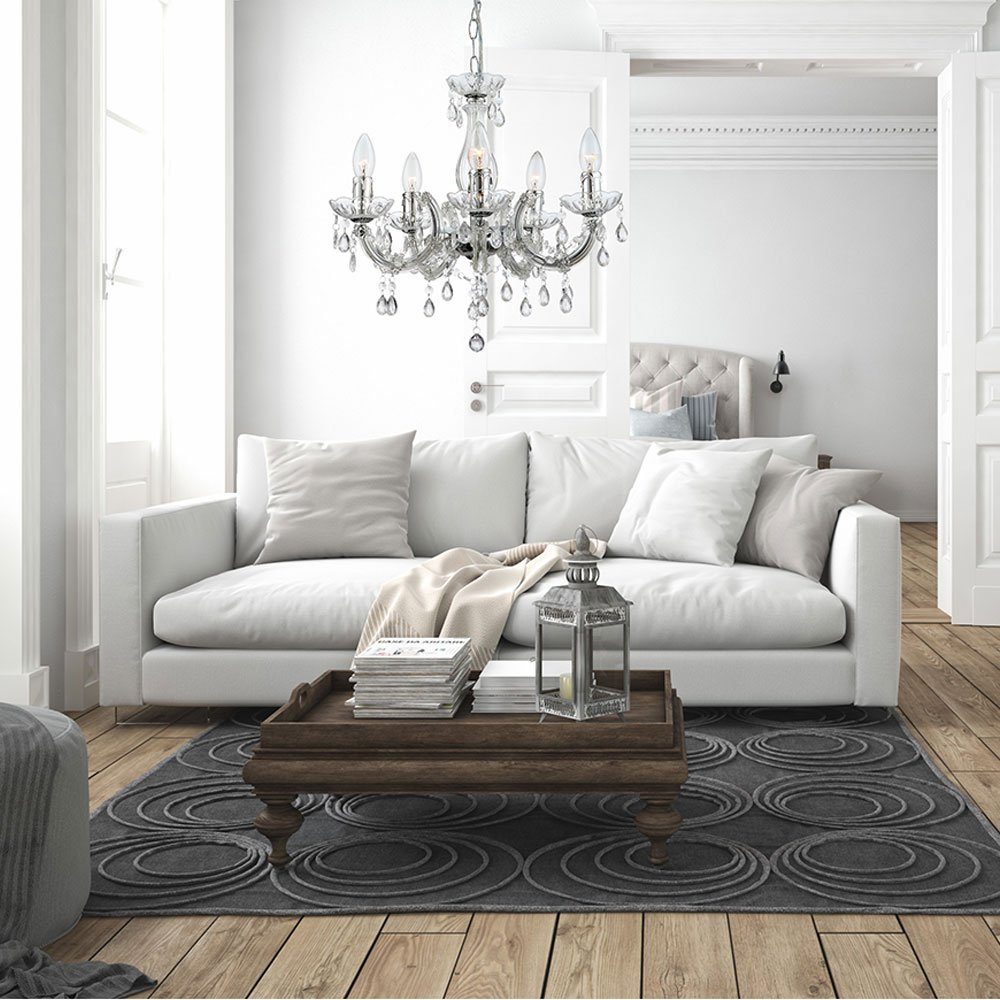 GLOBO LIGHTING Kronleuchter, Leuchtmittel nicht inklusive, Hänge Leuchte Kronleuchter Kristall Luster Decken Lampe Schlaf Zimmer