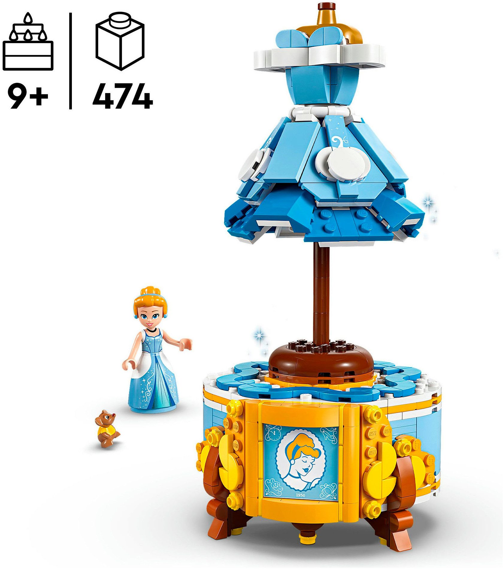 LEGO® Cinderellas Kleid (43266), LEGO® Disney Princess Konstruktionsspielsteine, (474 St), Made in Europe