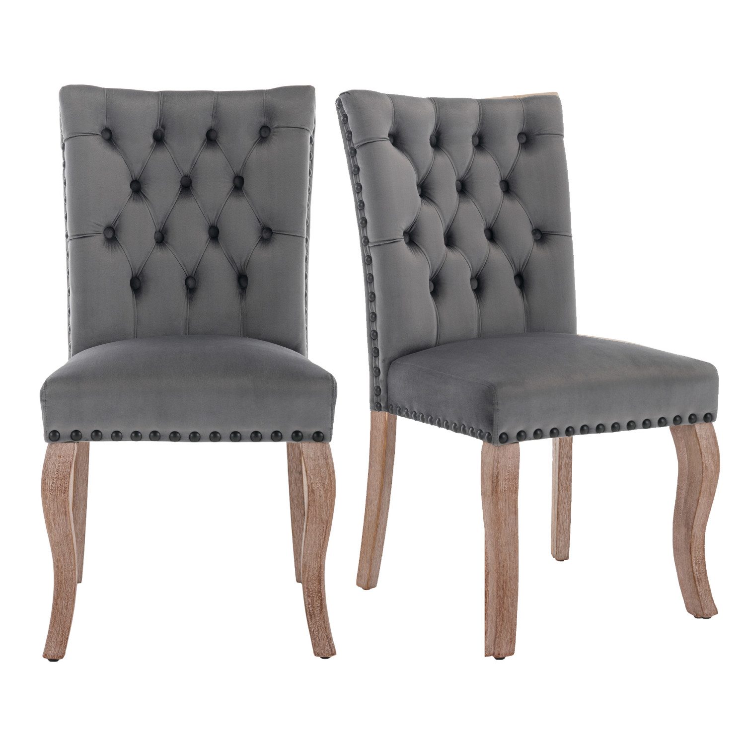 Flieks Esszimmerstuhl (Set, 2 St), 2er Set Polsterstühle Küchenstühle Samt günstig online kaufen