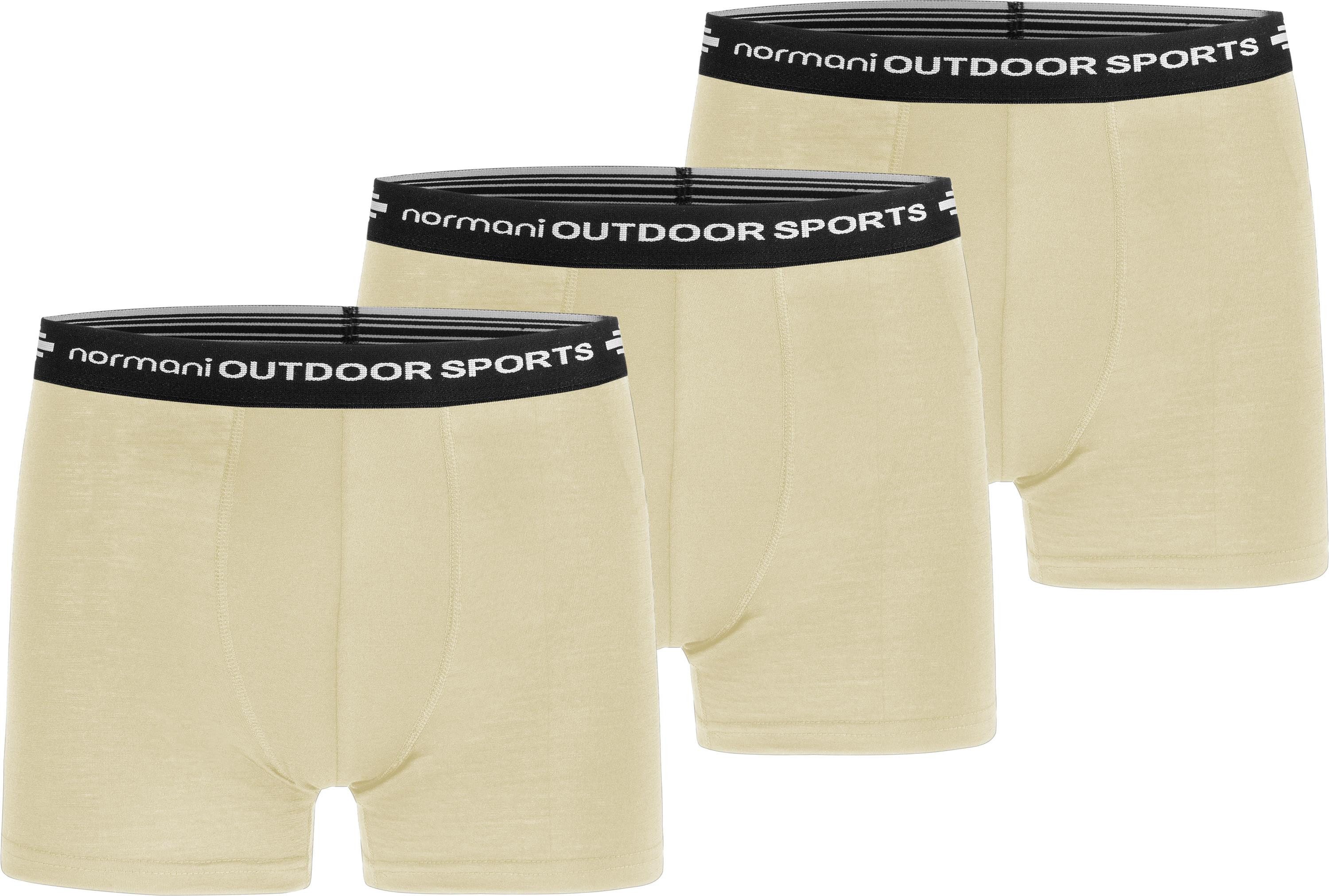 Retro Boxer 3er Pack Herren Merino Boxershorts Unterhose