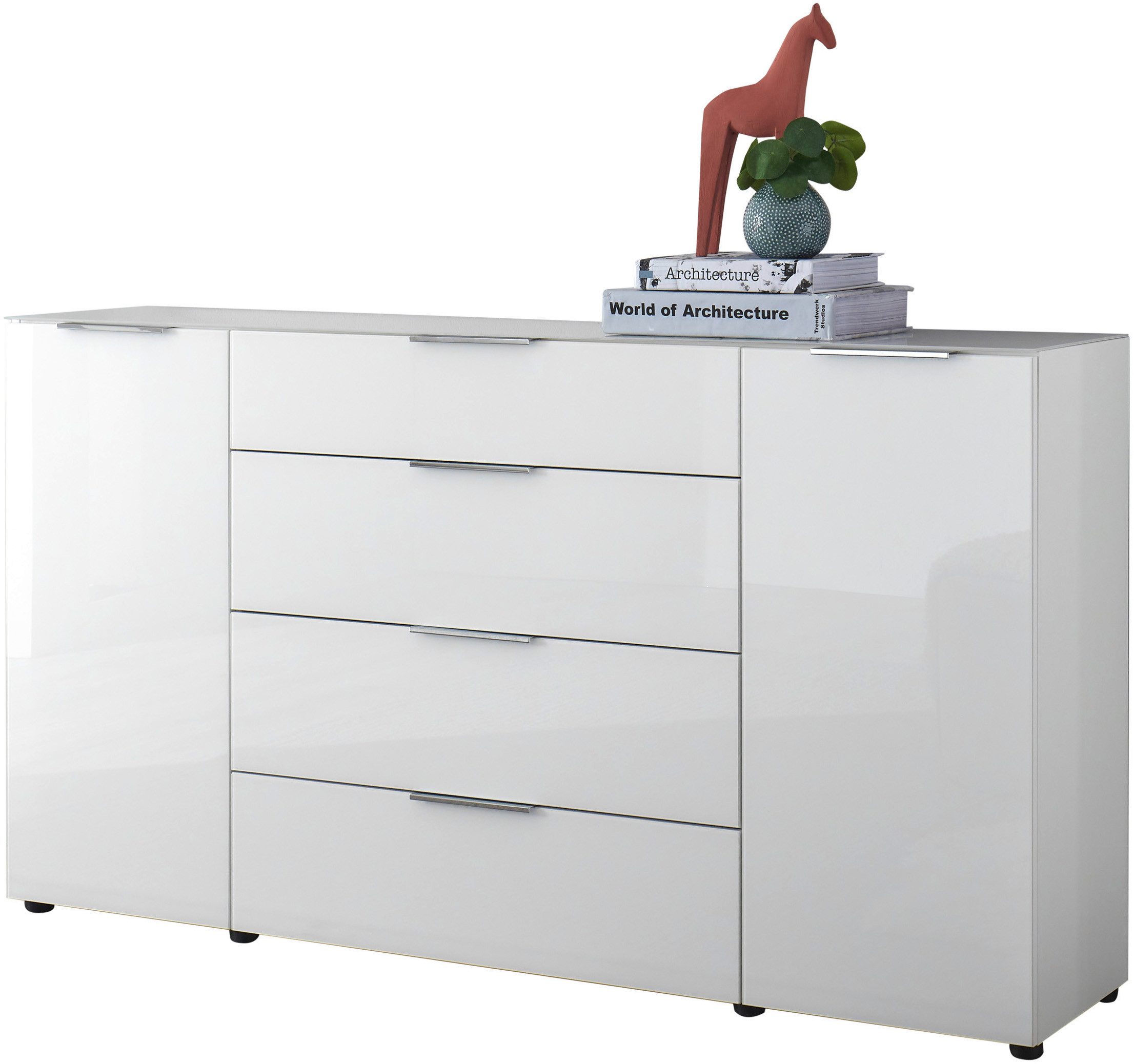 HBZ Kommode Santorin, BxHxT 180x99x40 cm (1 St), Breite 180cm, Softclose für Türen und Schubkästen, Melaminbeschichtung